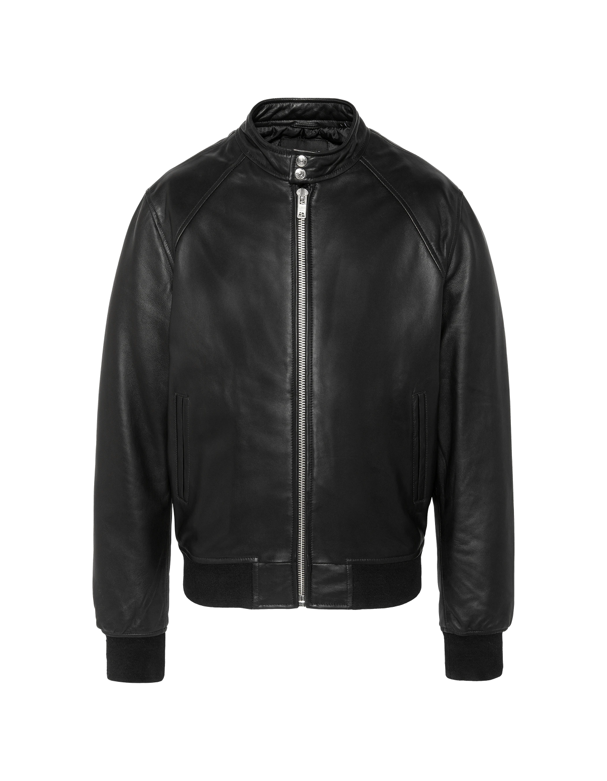 Blouson motard noir, cuir d'agneau-5