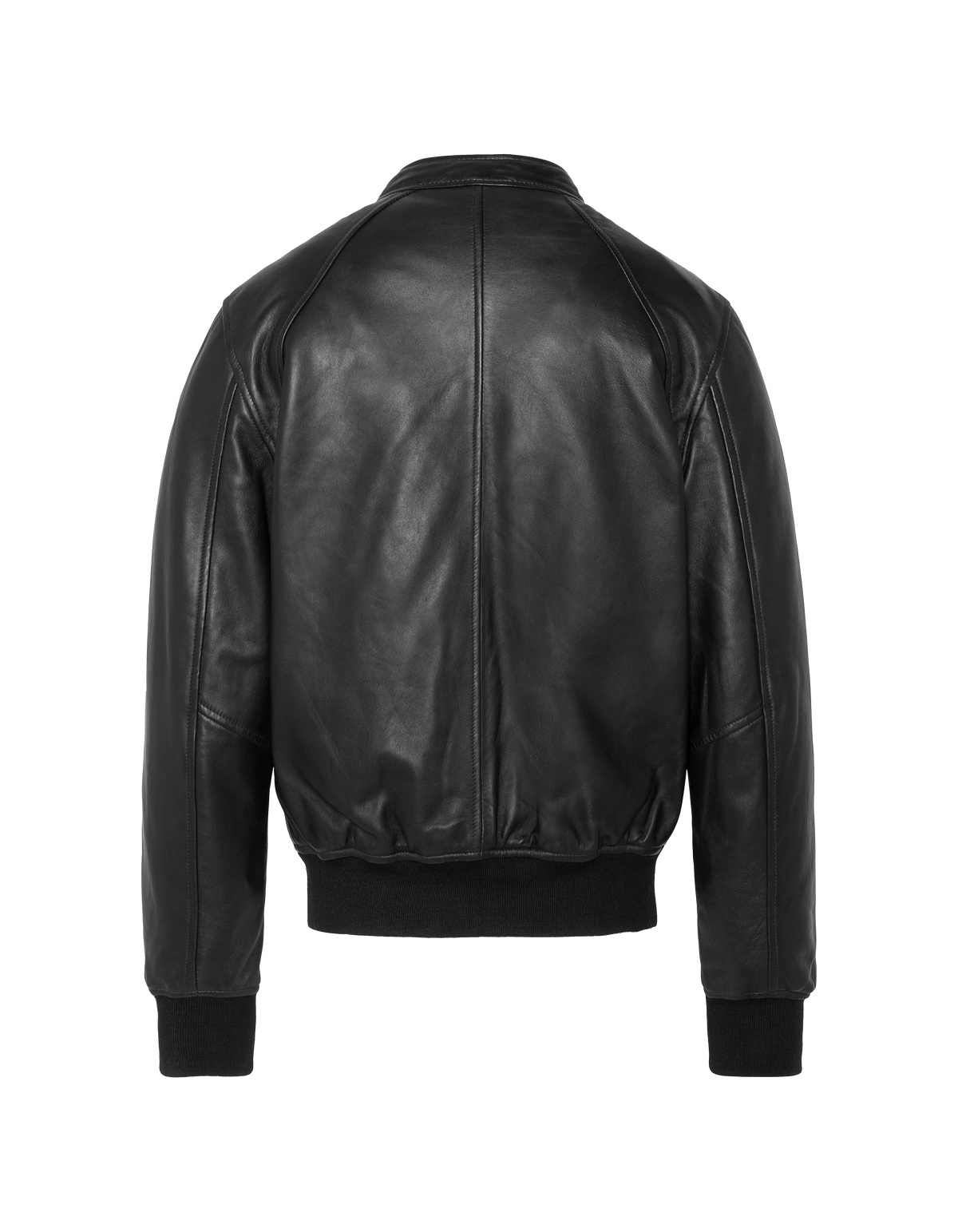 Blouson motard noir, cuir d'agneau