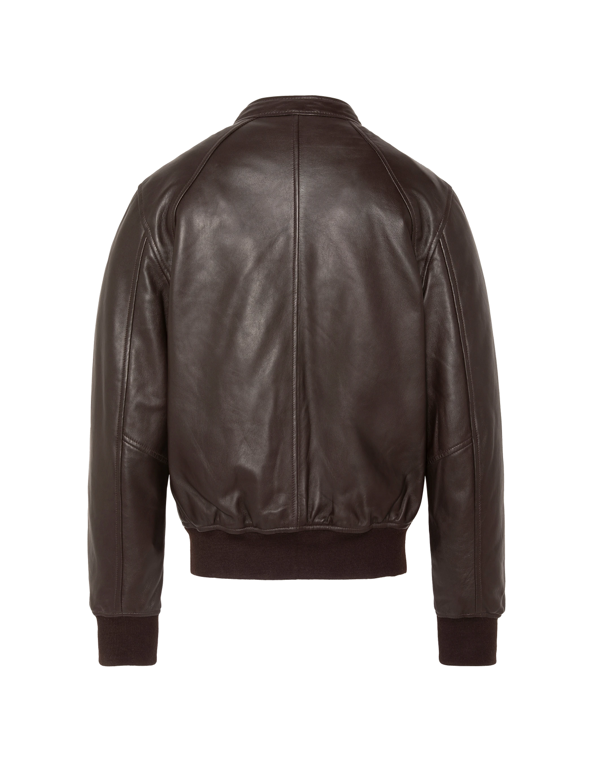 Blouson motard marron, cuir d'agneau