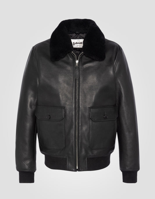 Chaqueta de piloto, piel de vacuno.