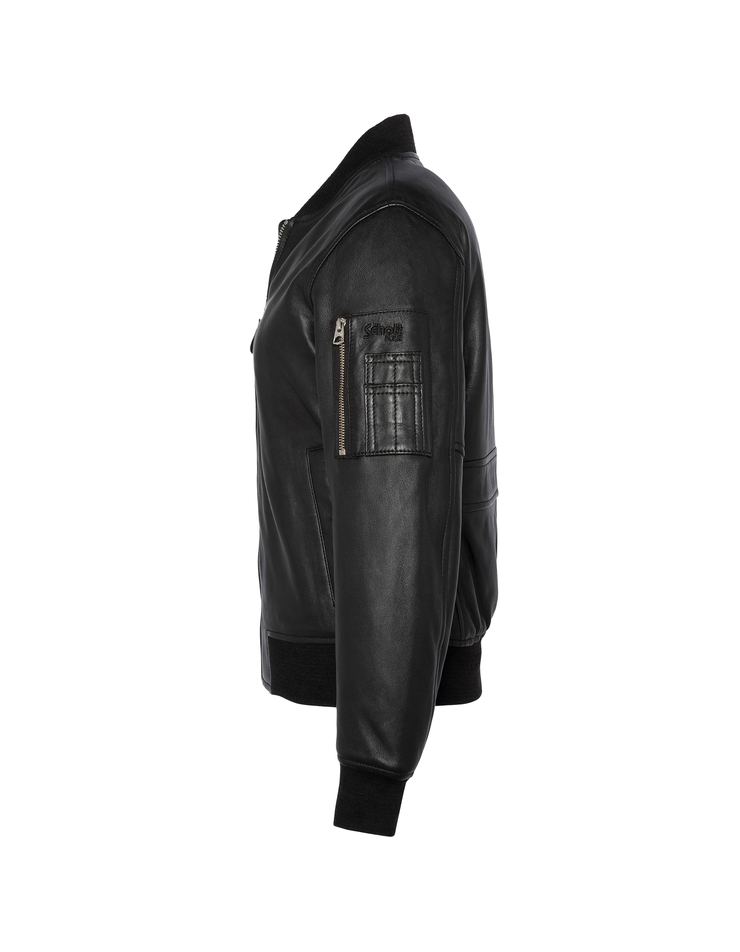 Bomber Ma-1 black, lamb leather