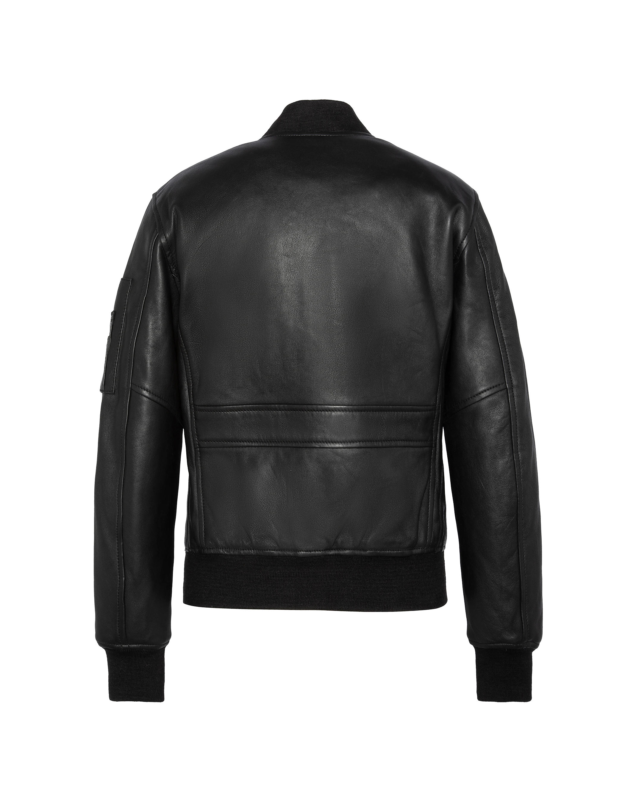 Bomber Ma-1 black, lamb leather-6
