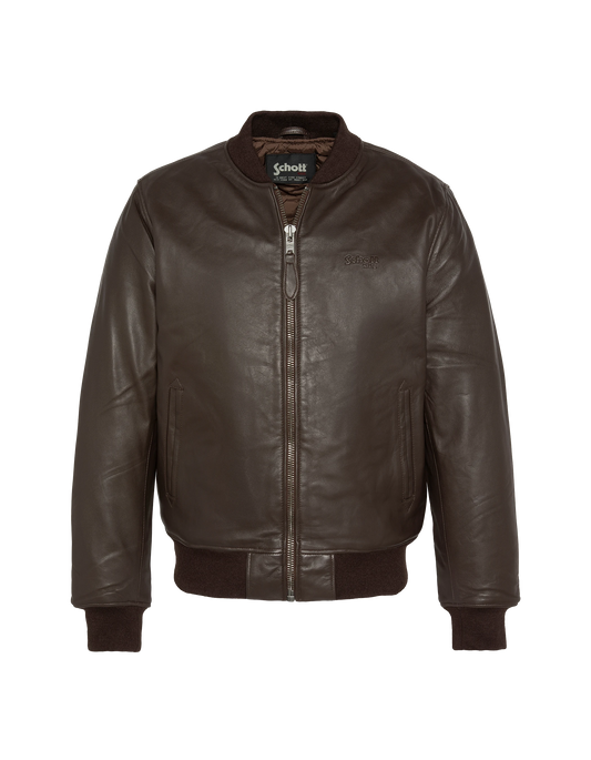 Blouson pilote marron, cuir de vachette - LC930D | Schott NYC®