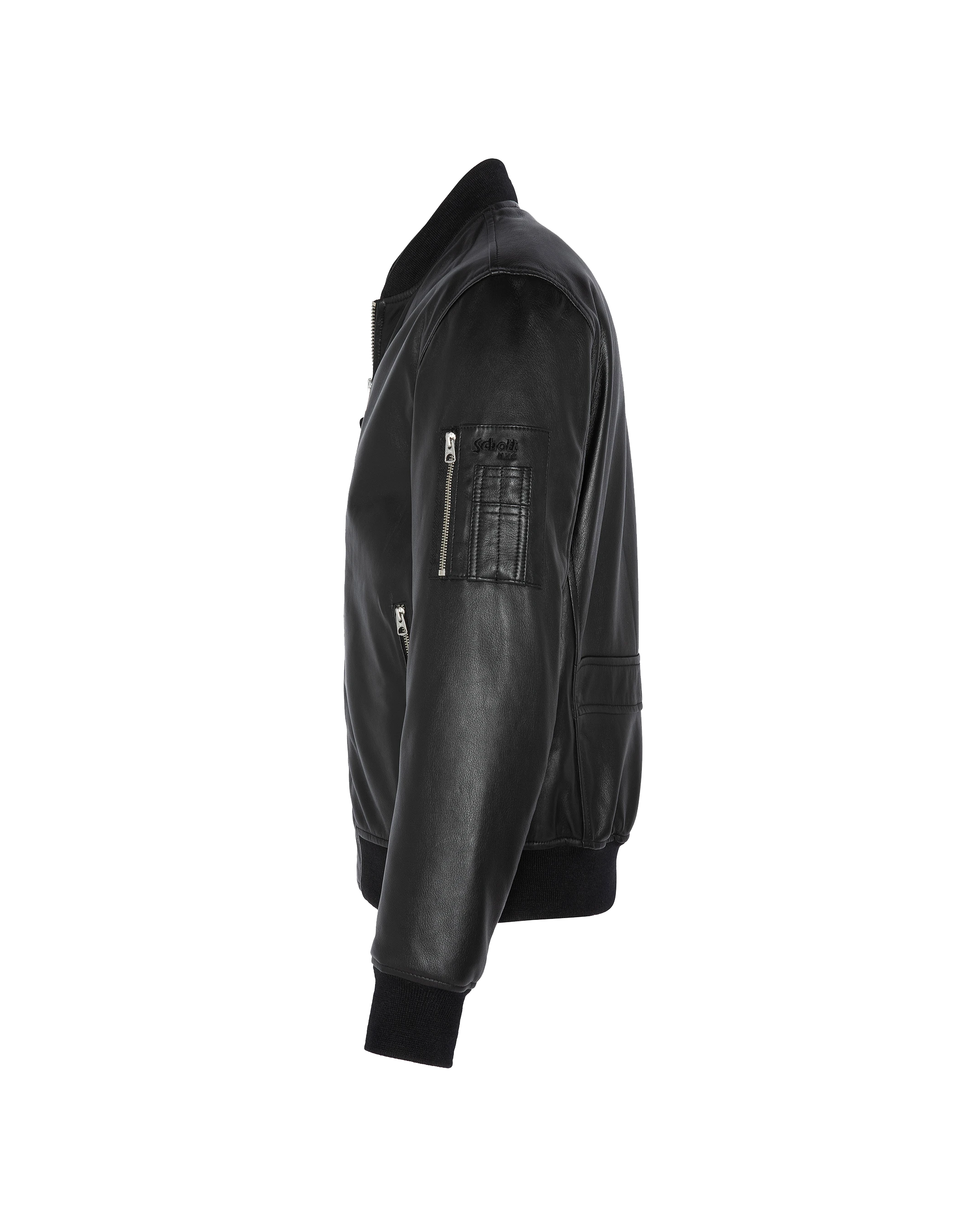 Bomber Ma -1 black, Lamb leather - Lcbombers | Schott NYC®