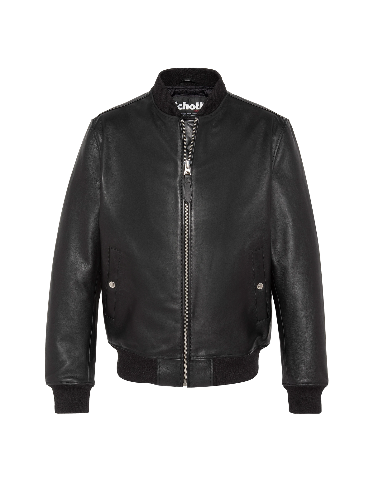 Lässige schwarze Jacke aus Rindsleder-2