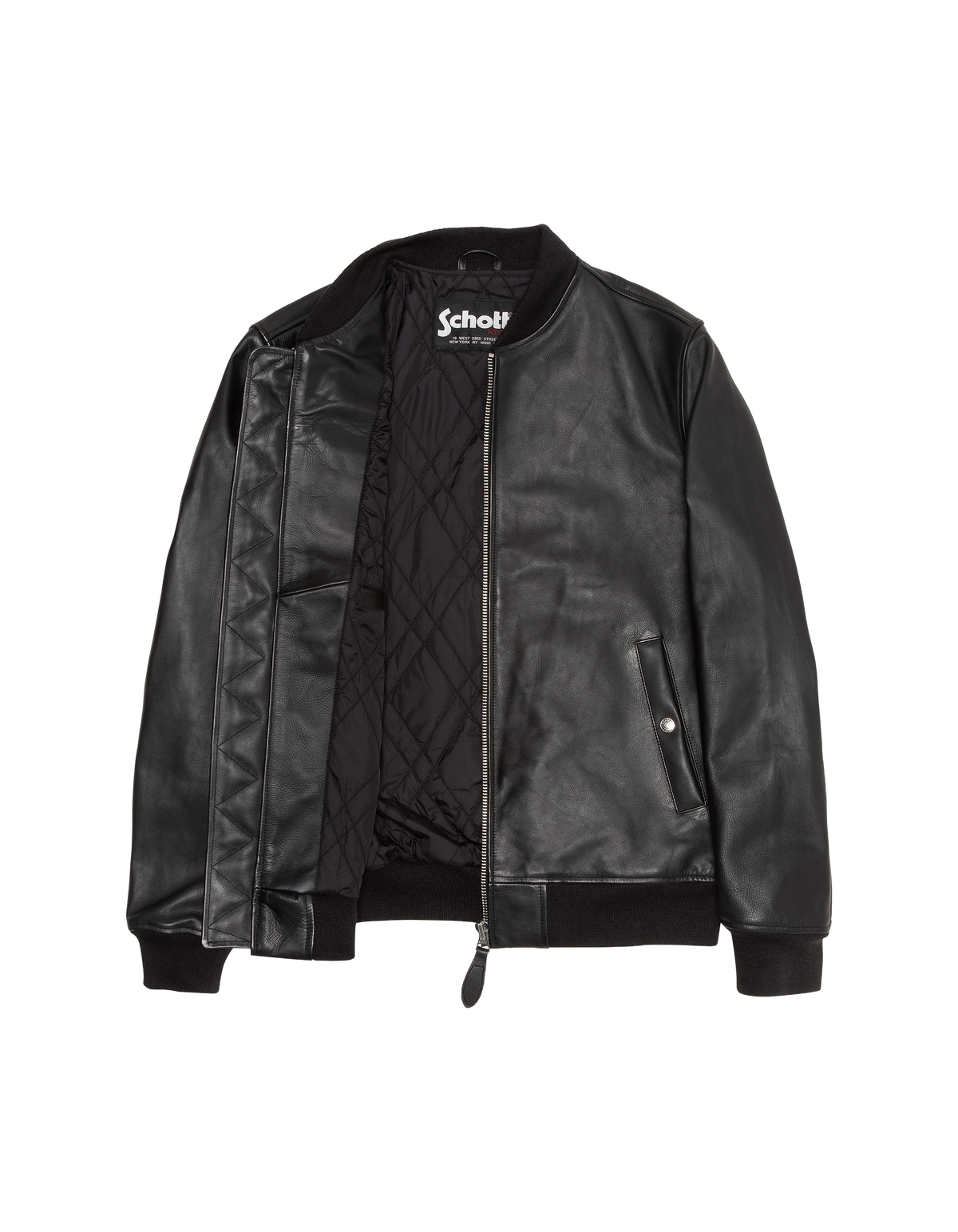 Lässige schwarze Jacke aus Rindsleder