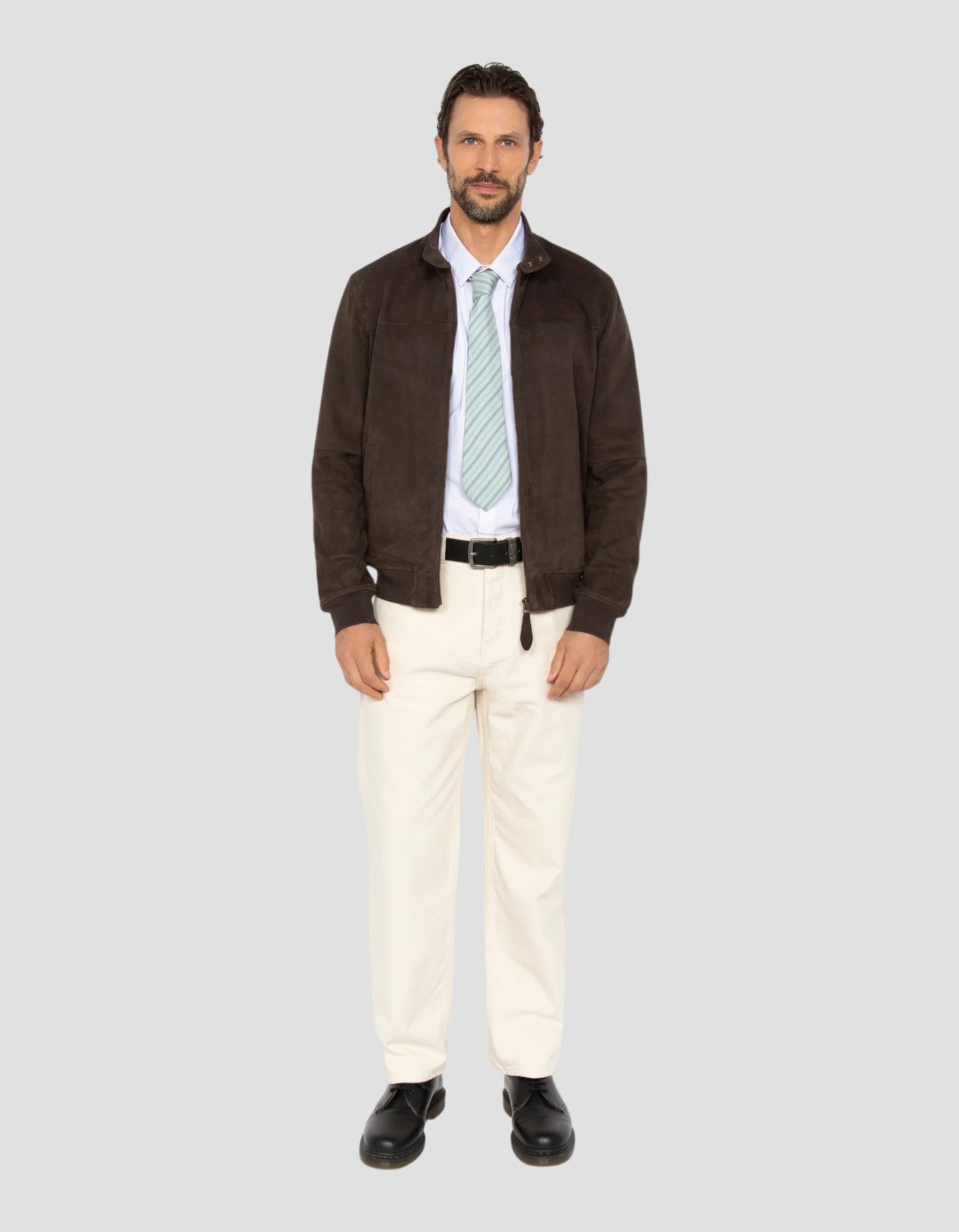 Brown stardust jacket, goat suede ultralight