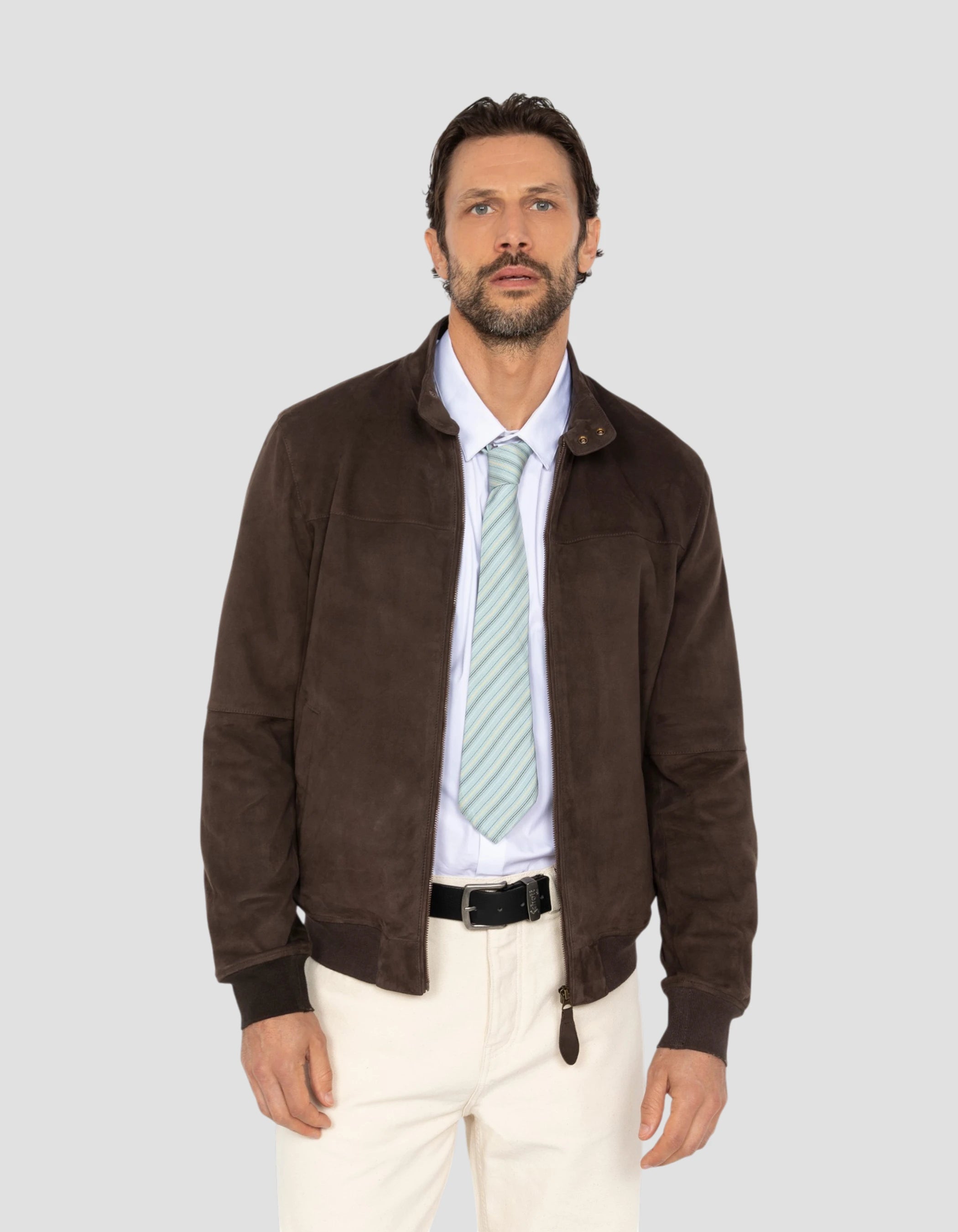 Brown stardust jacket, goat suede ultralight-3