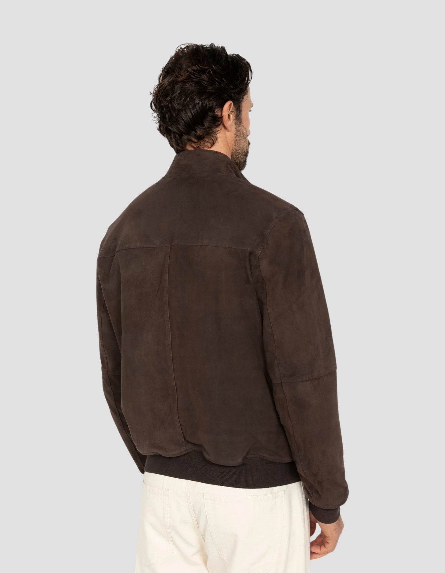 Brown stardust jacket, goat suede ultralight