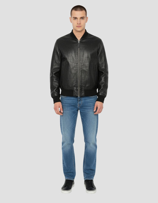 Schwarze Bomberjacke, Kuhlädenderleder