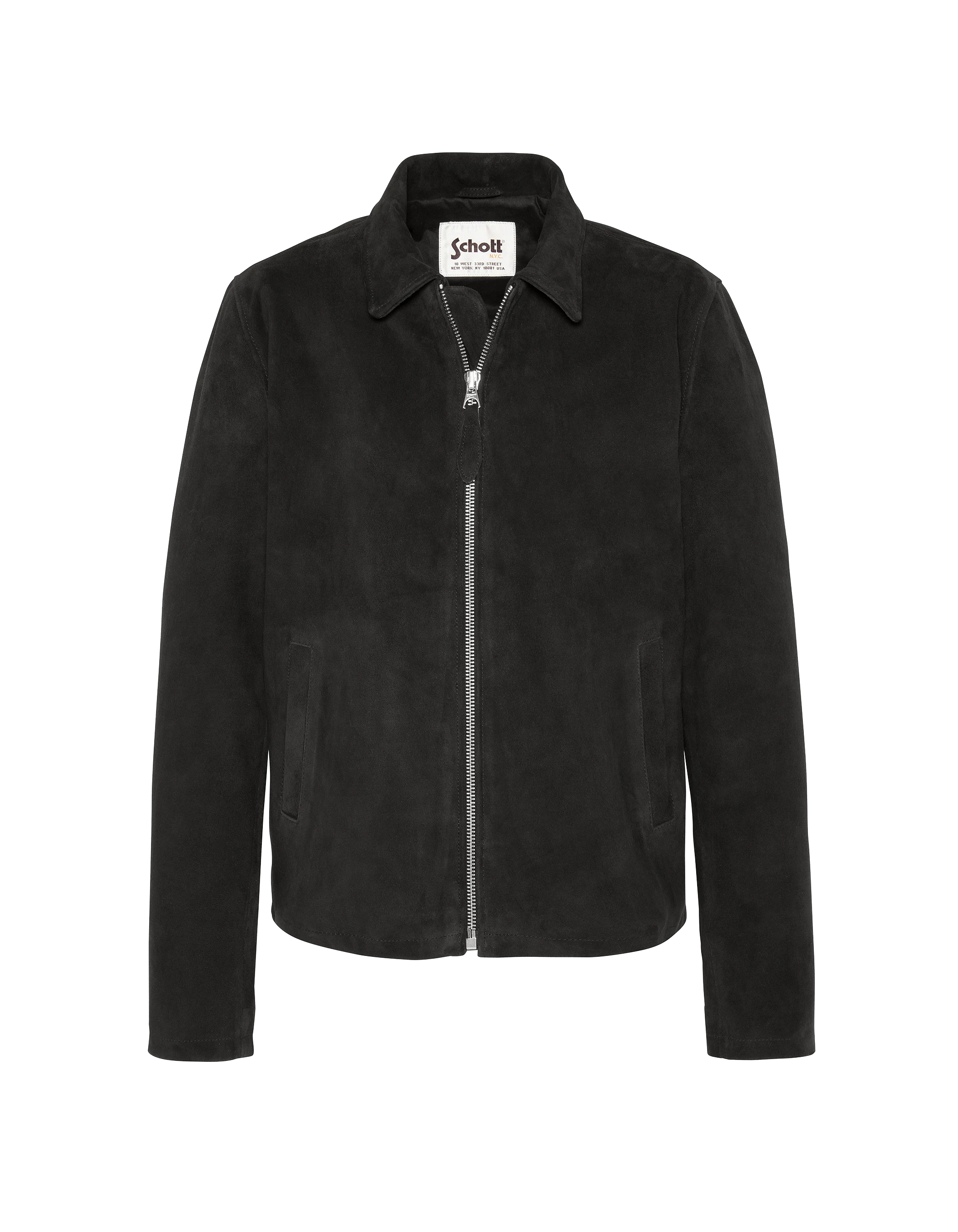 Black casual jacket, goat suede ultralight-1