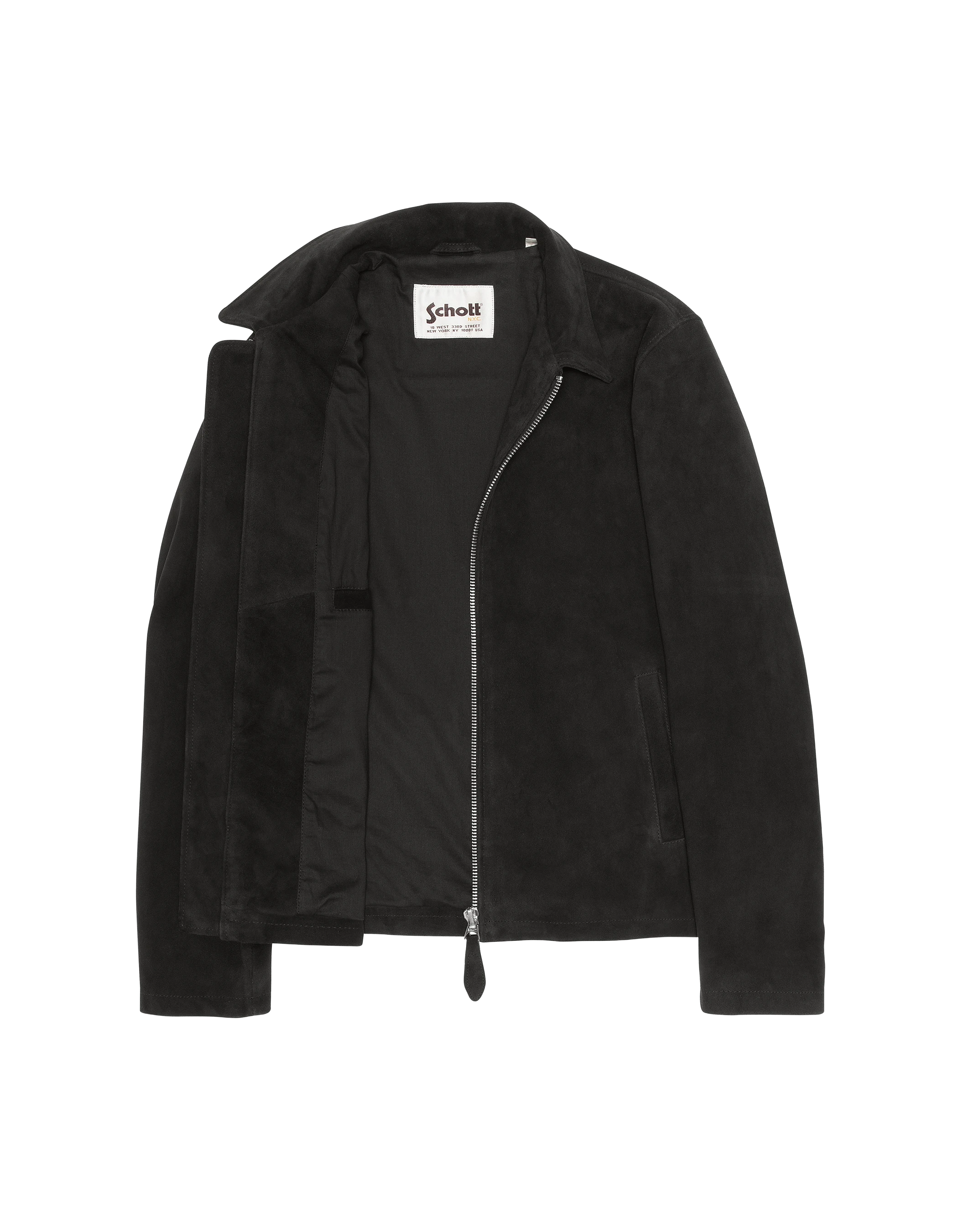 Black casual jacket, goat suede ultralight-3
