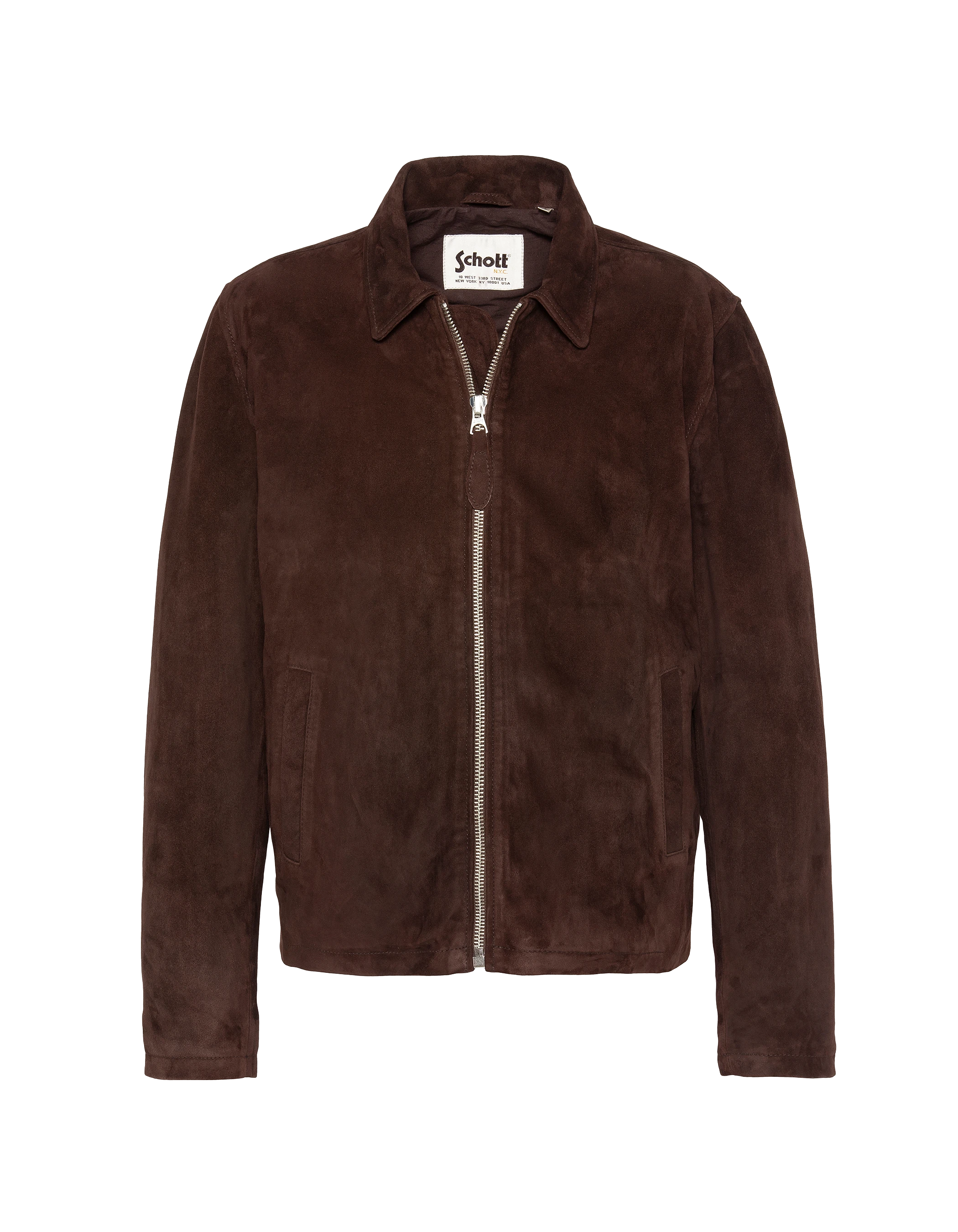 Dark brown casual jacket, goat suede ultralight-2