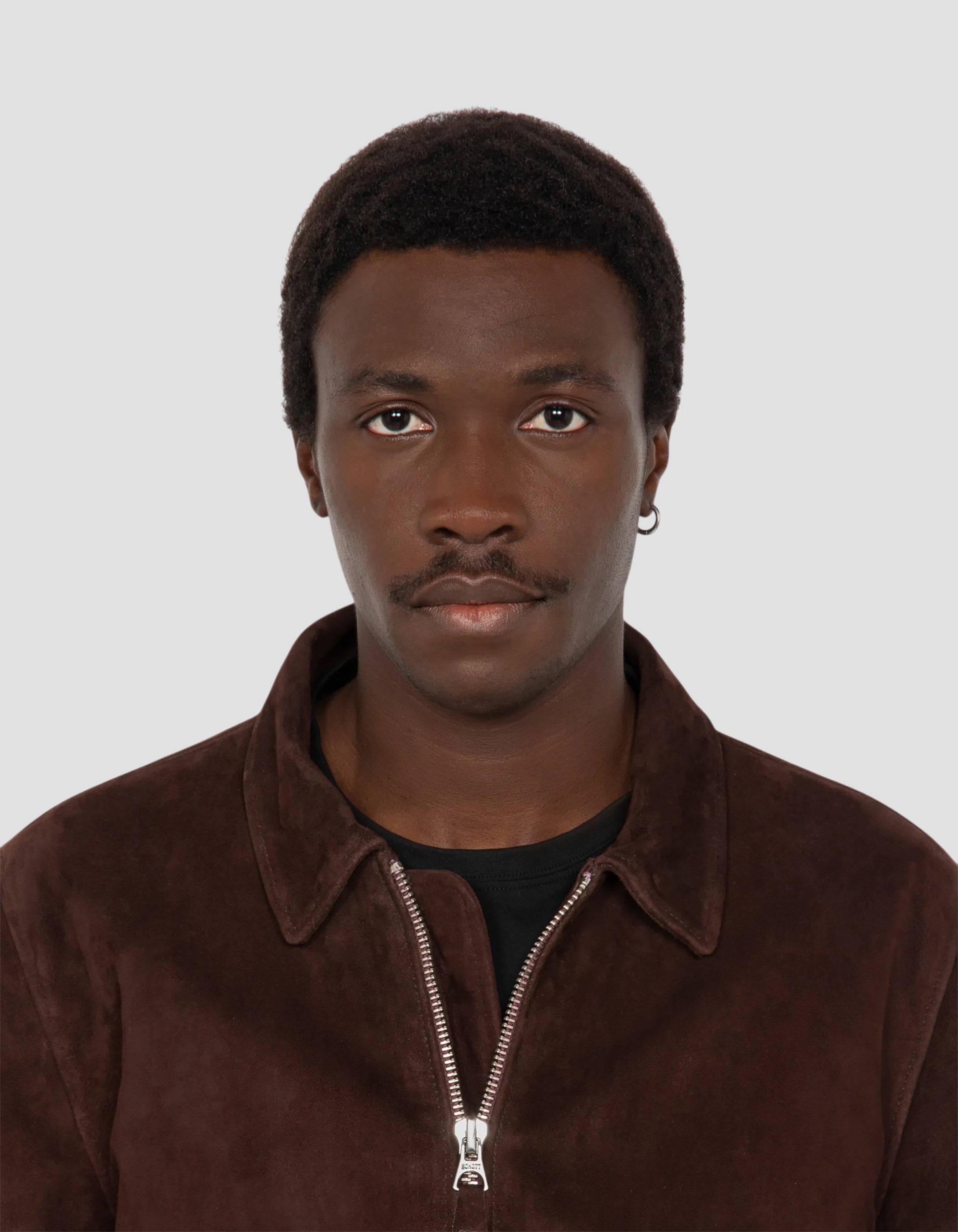 Dark brown casual jacket, goat suede ultralight-5