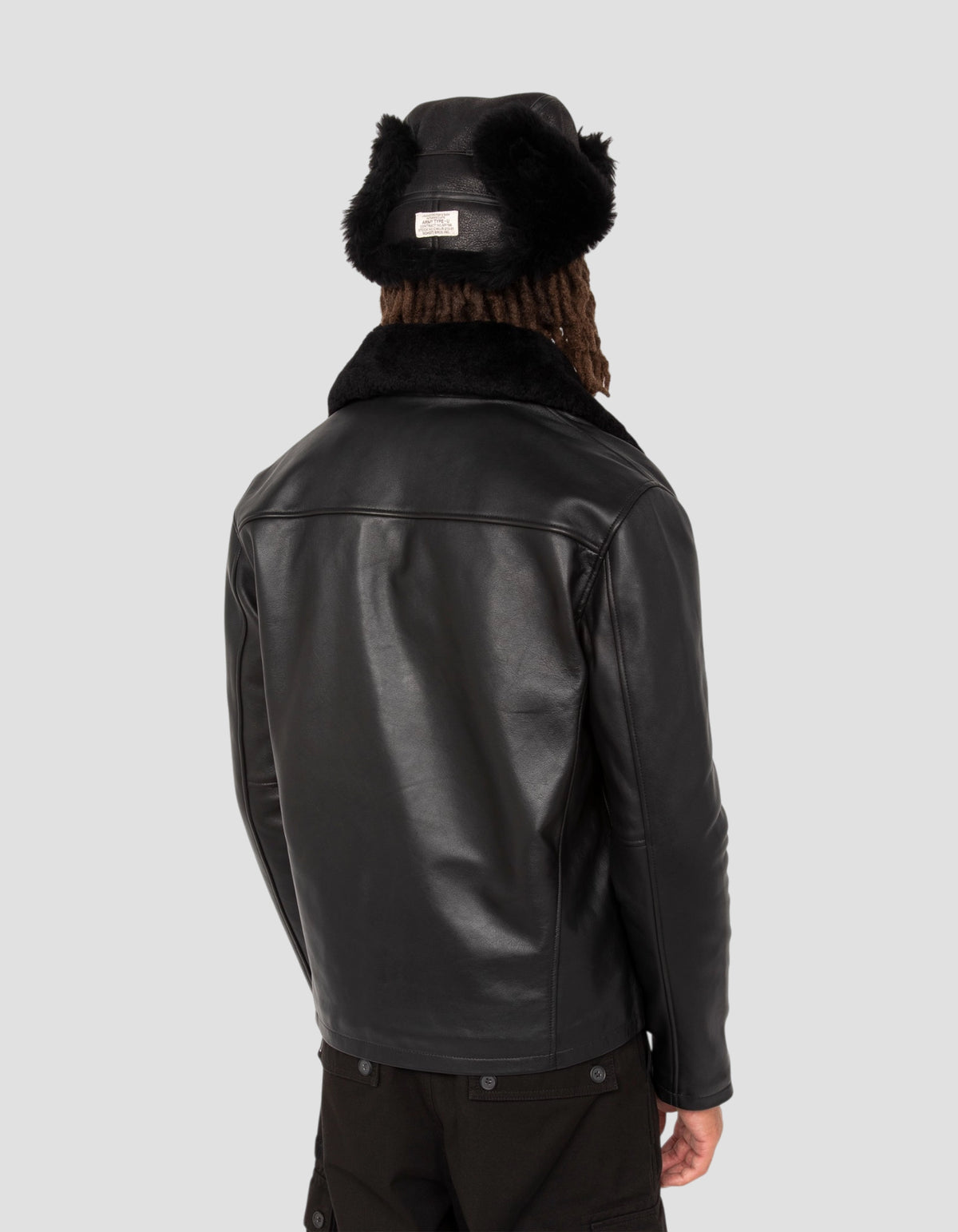 Blouson casual noir, cuir d'agneau-6