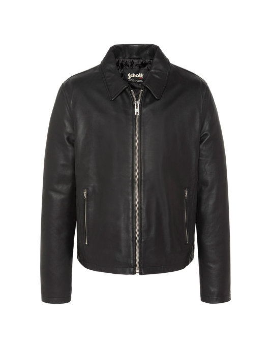 Black casual jacket, lambskin leather