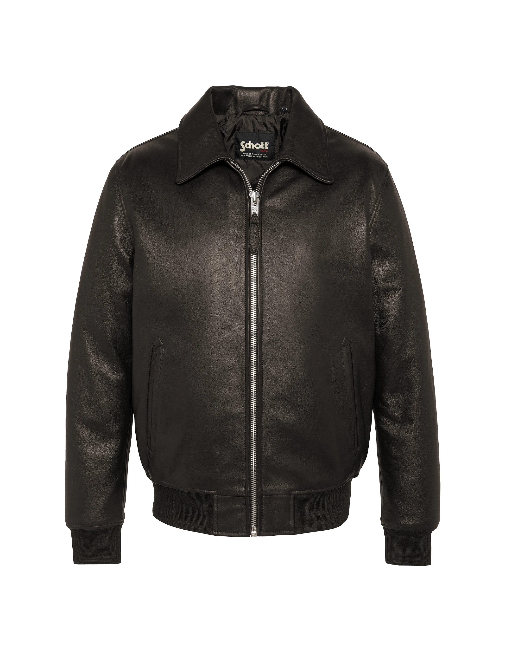 Giacca casual marrone, pelle di agnello-1