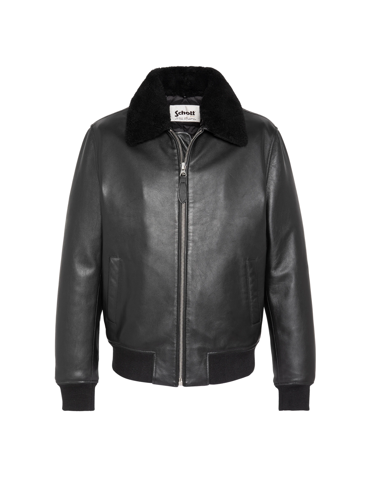 Black casual jacket, lambskin leather-2