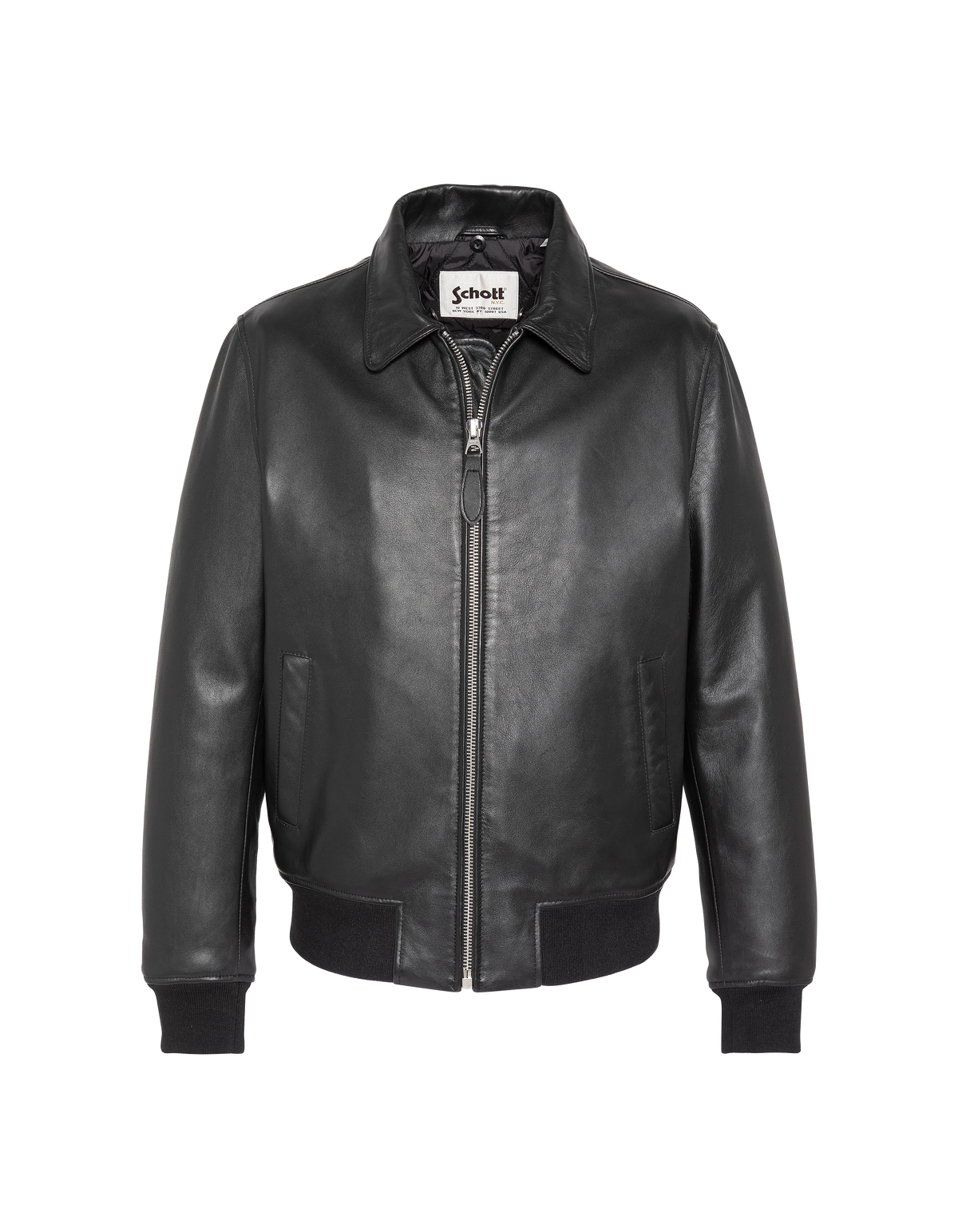 Black casual jacket, lambskin leather