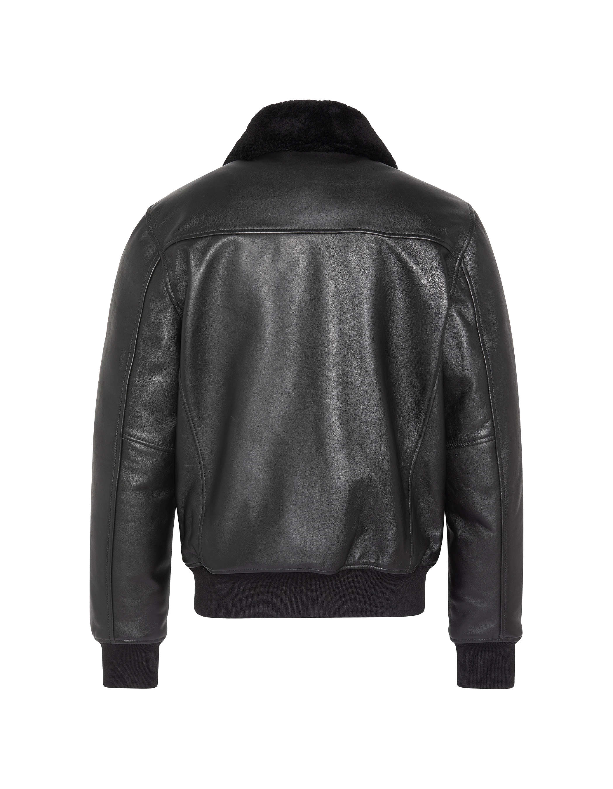 Black casual jacket, lambskin leather-9