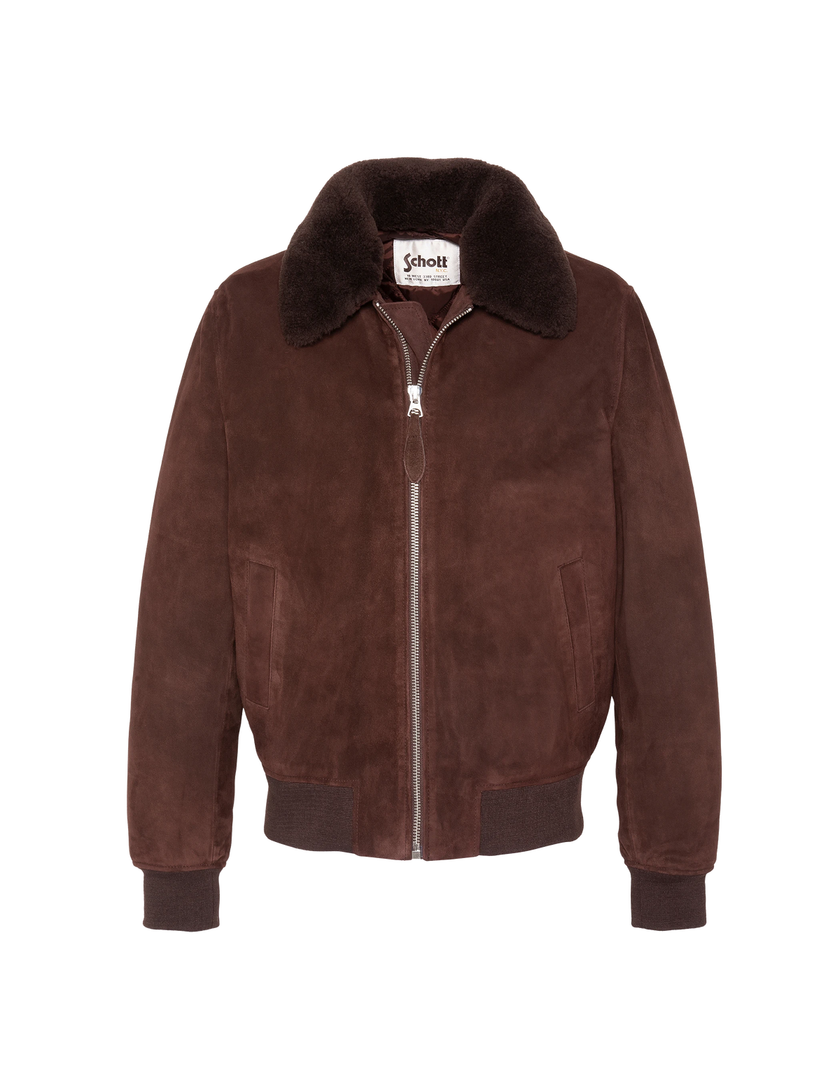 Dunkelbraune Freizeitjacke, Ziegenwildleder