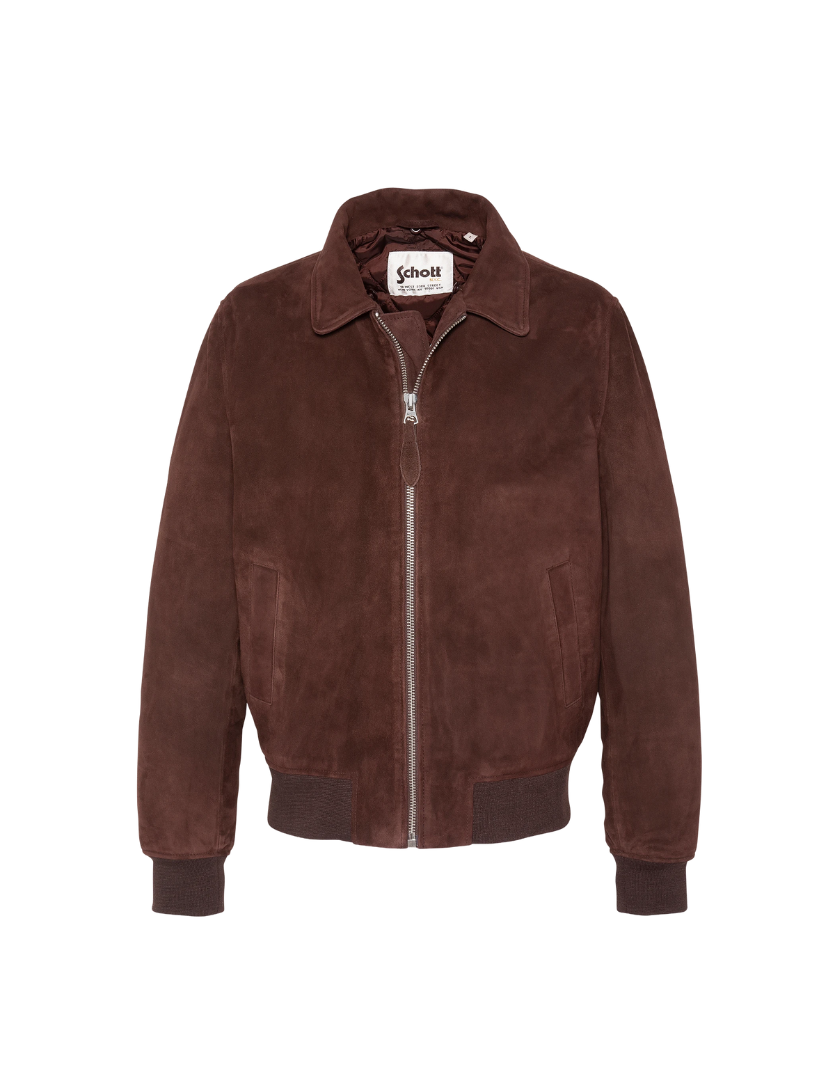 Dunkelbraune Freizeitjacke, Ziegenwildleder