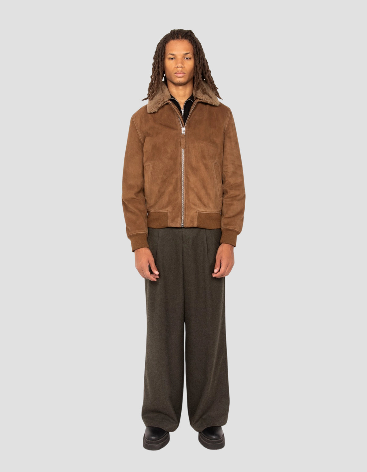 Casual rust jacket, goat suede