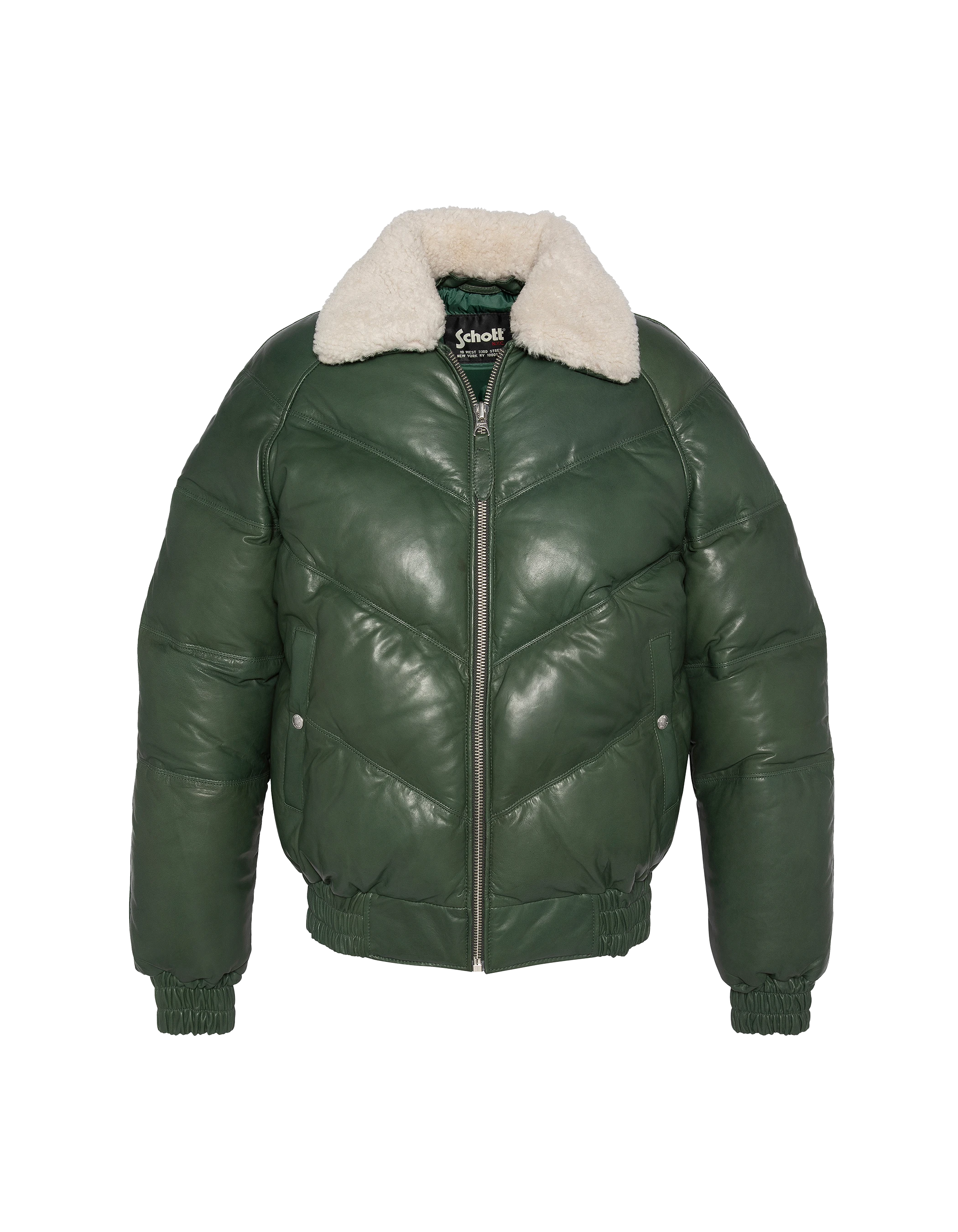 Chaqueta retro de ropa de calle verde, cuero de cuero de vaca-2