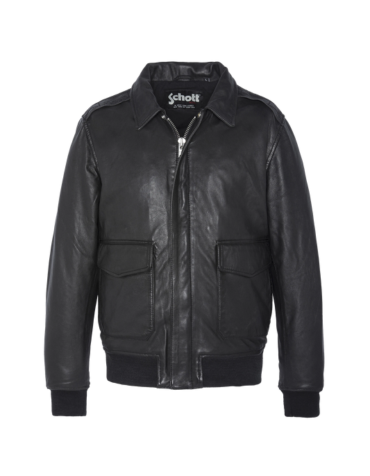 Brown pilot jacket, Lamb leather - LCFLIGHTWX | Schott NYC®