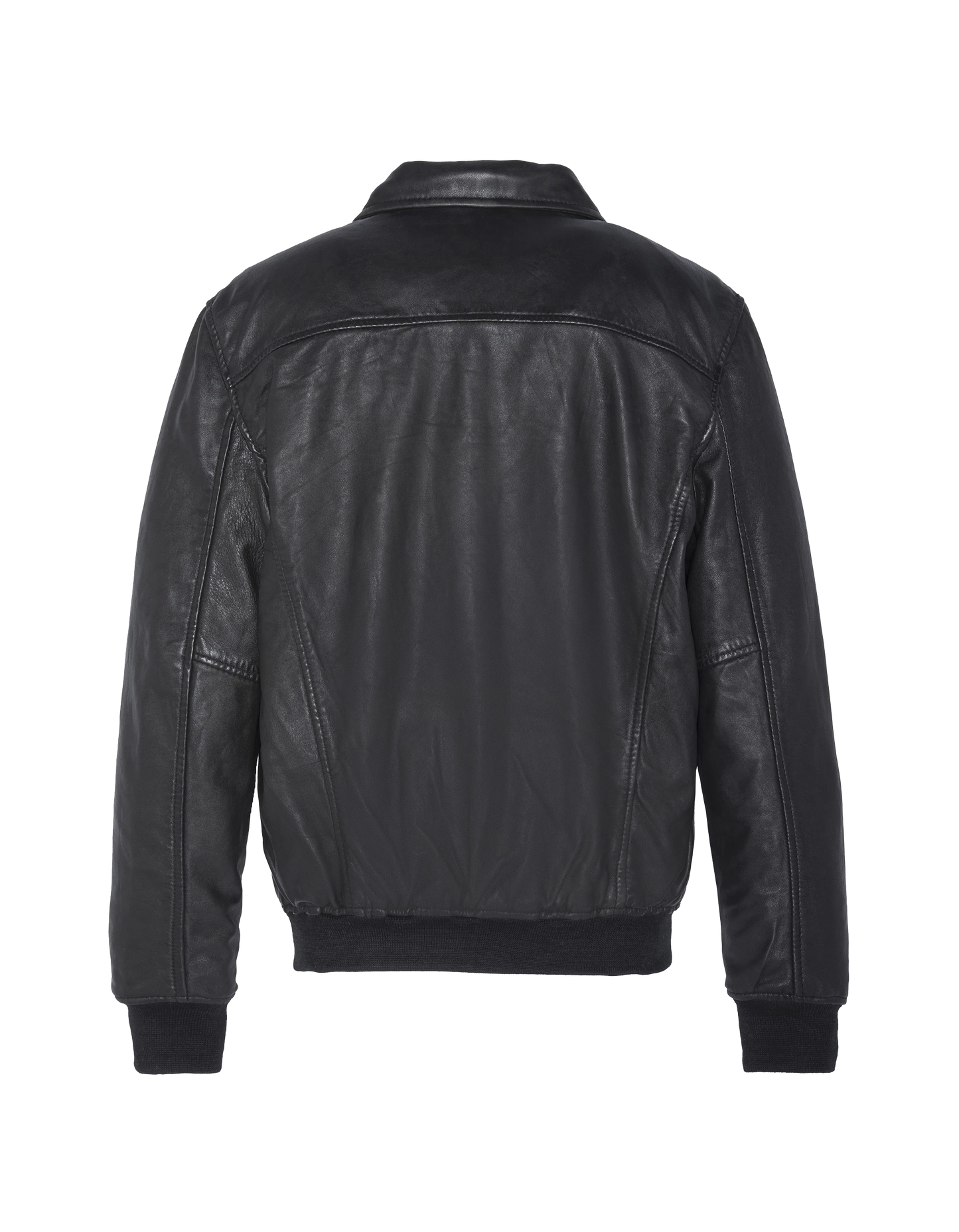 Black pilot jacket, lamb leather