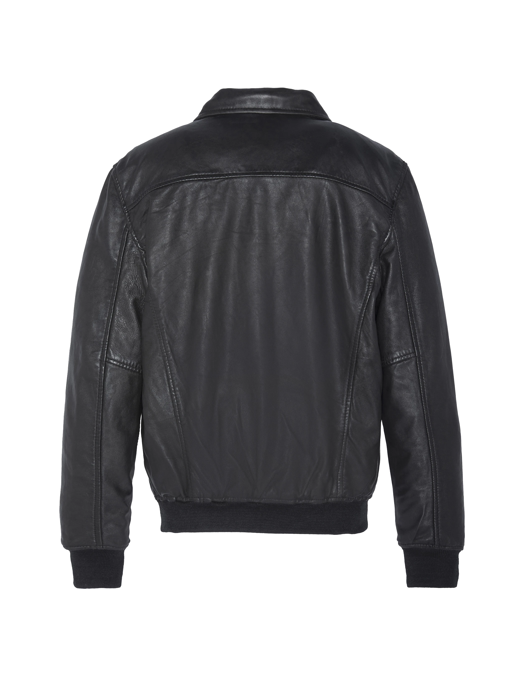 Black pilot jacket, lamb leather-2
