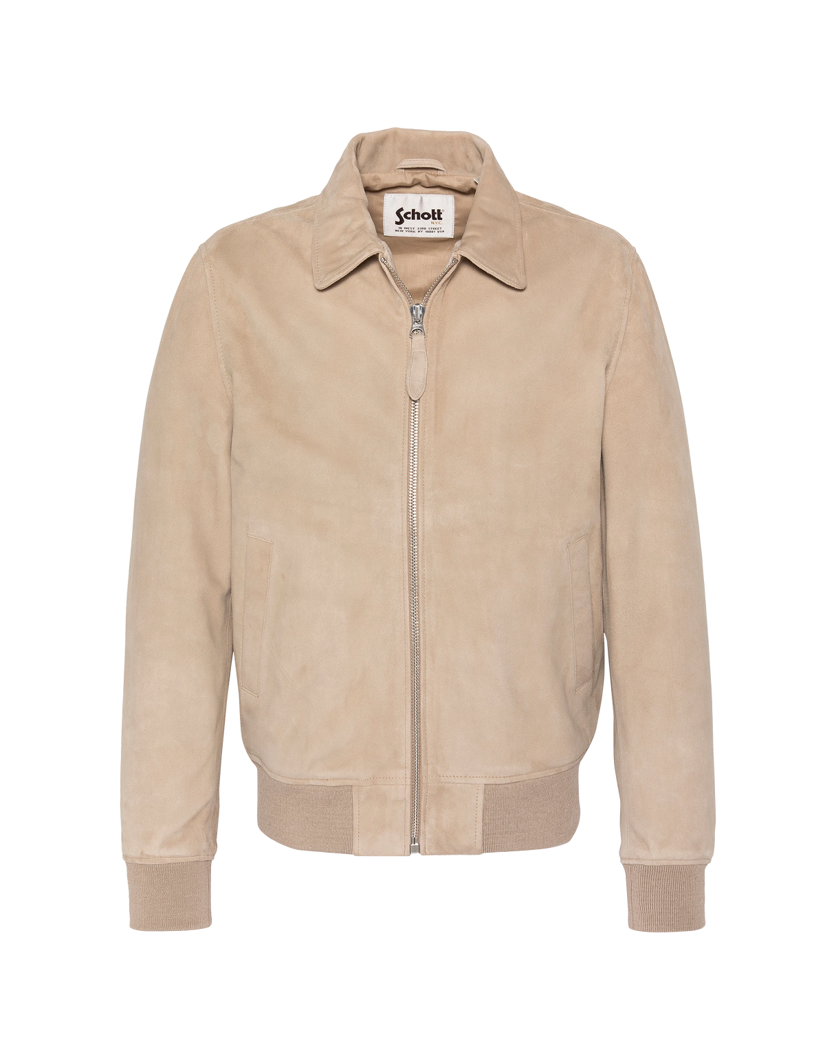 Jocket Bedge Color Beige casual jacket, goat suede - LCFLYCITYS | Schott NYC®