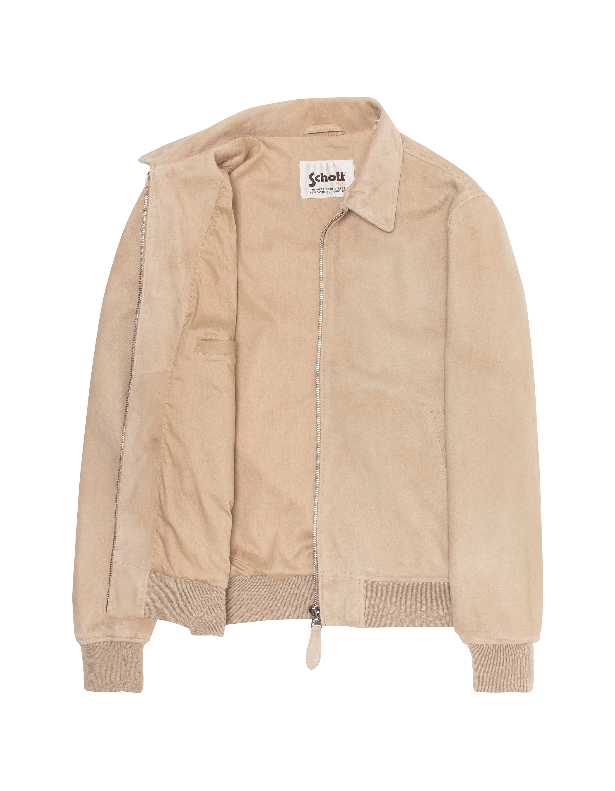 Beige casual jacket, goat suede-7