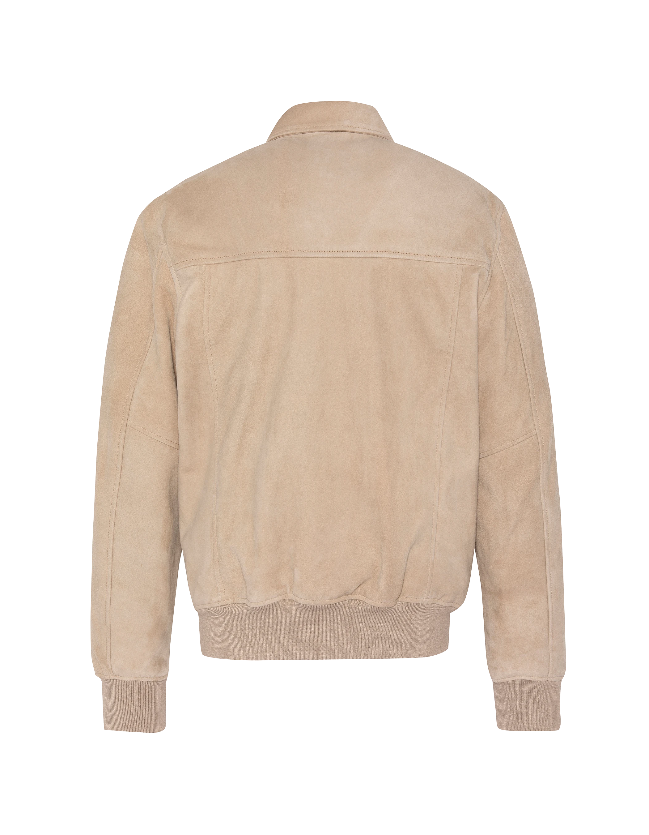 Beige casual jacket, goat suede-8