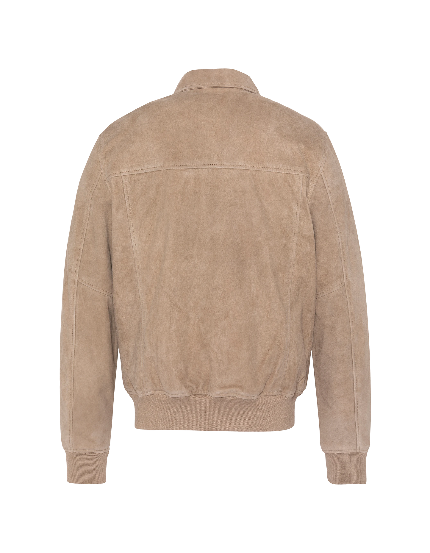 Blouson casual beige foncé, chèvre velours