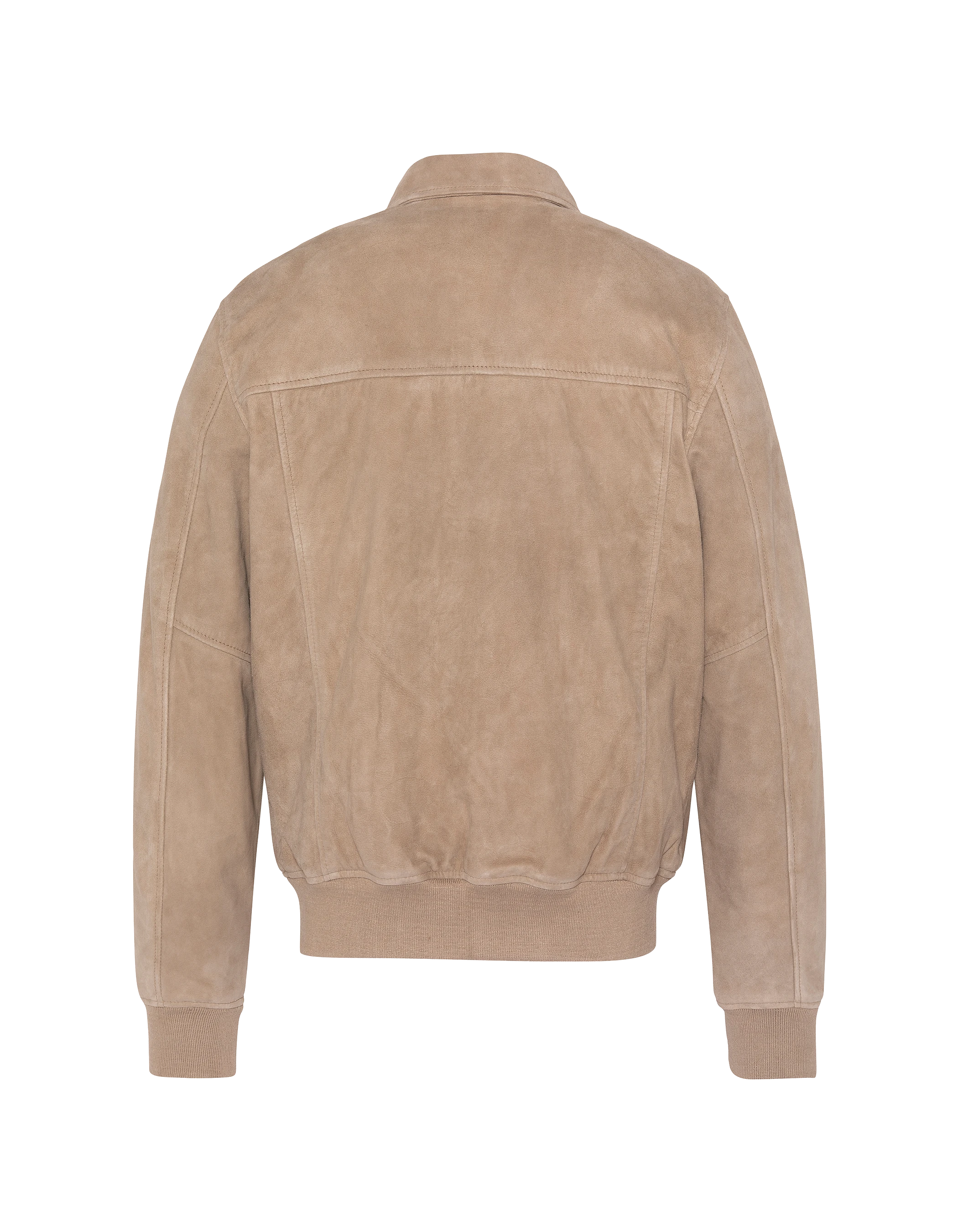 Blouson casual beige foncé, chèvre velours-2