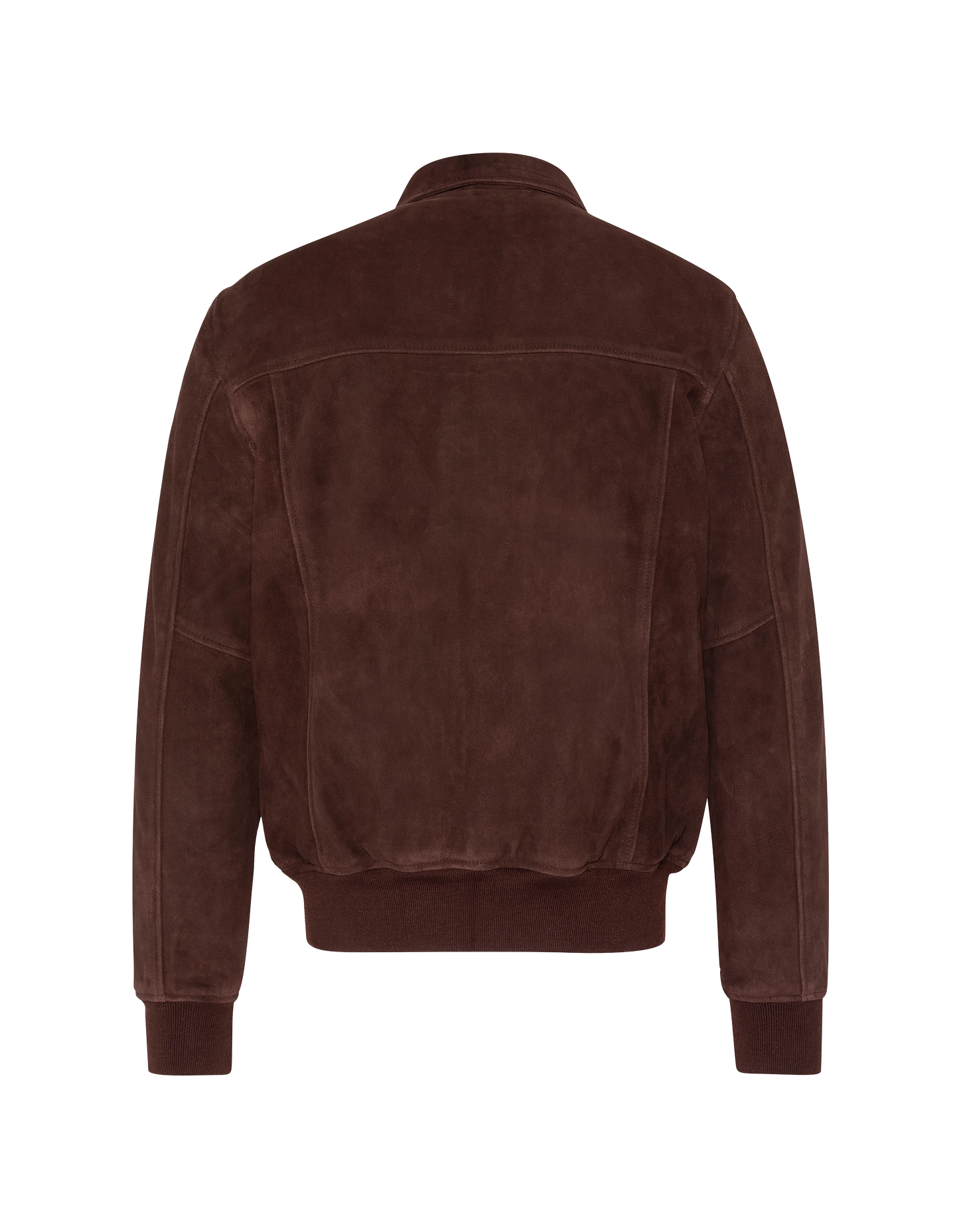 Blouson casual marron foncé, chèvre velours