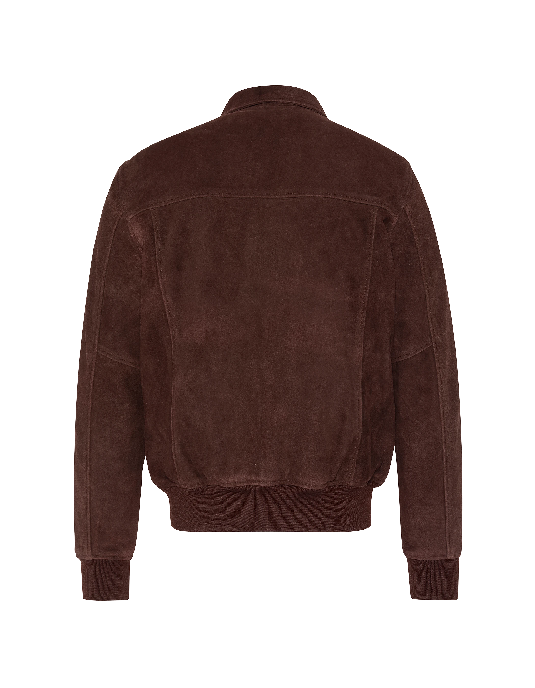 Blouson casual marron foncé, chèvre velours-2