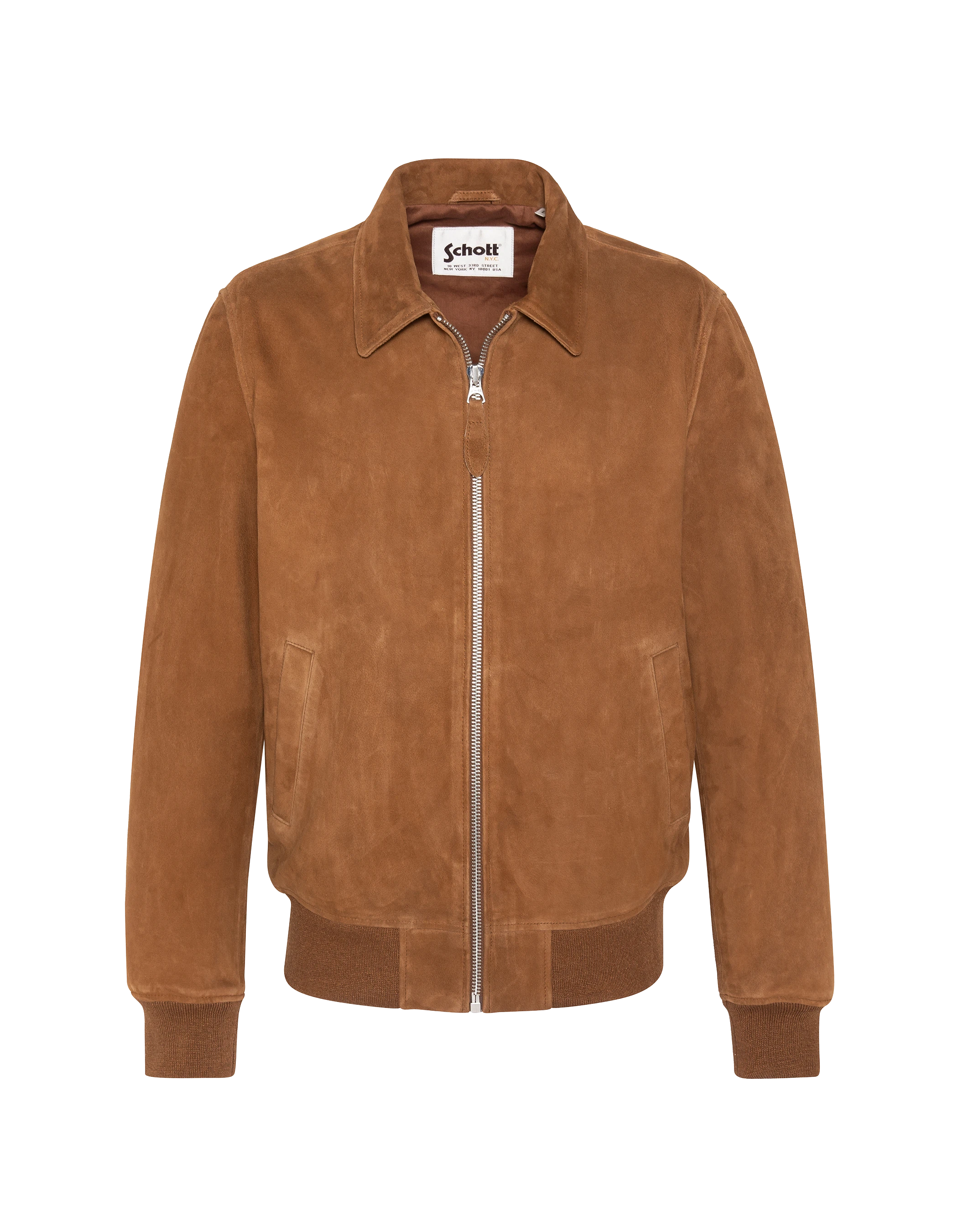 Blouson casual rouille, chèvre velours-2