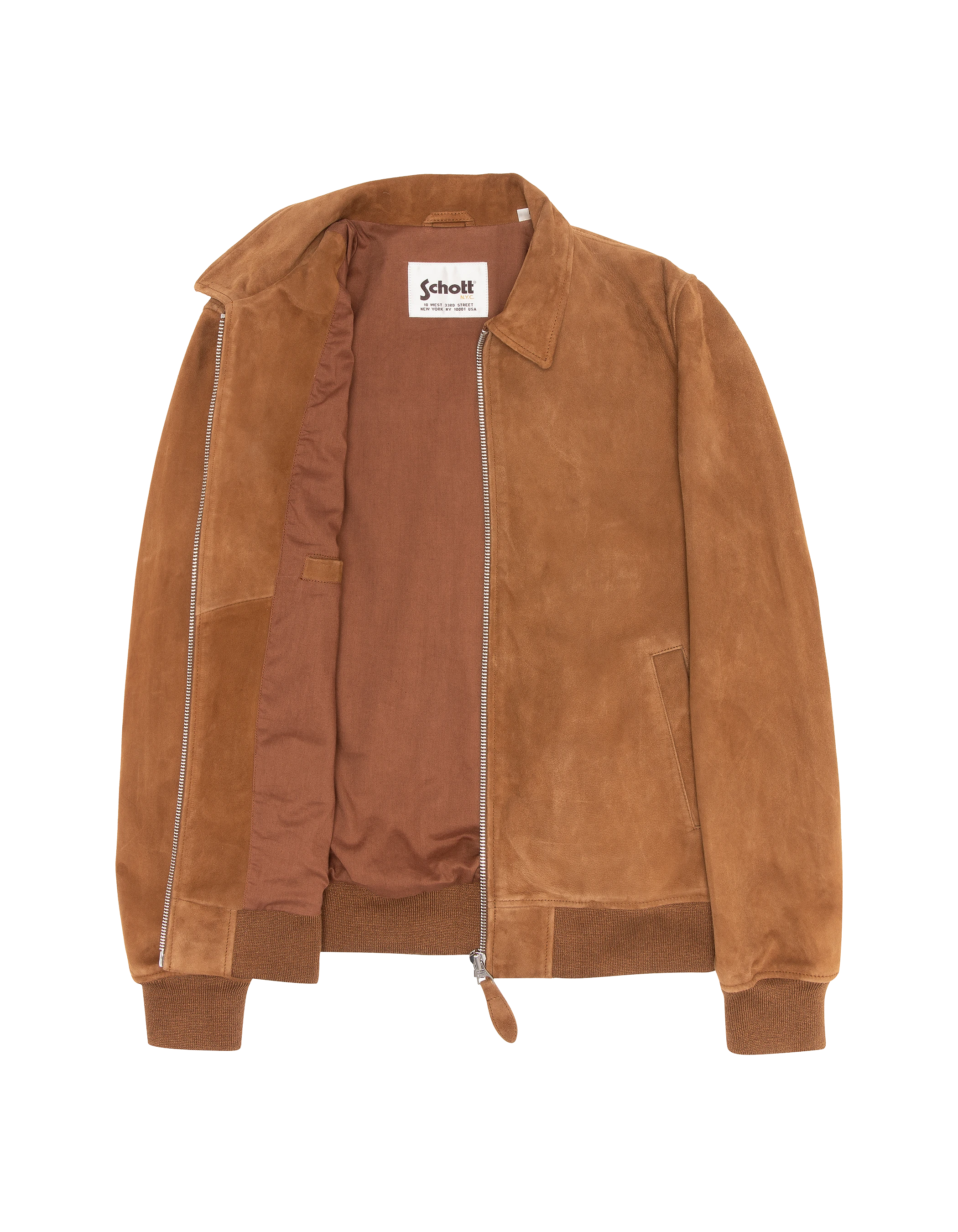 Blouson casual rouille, chèvre velours-7