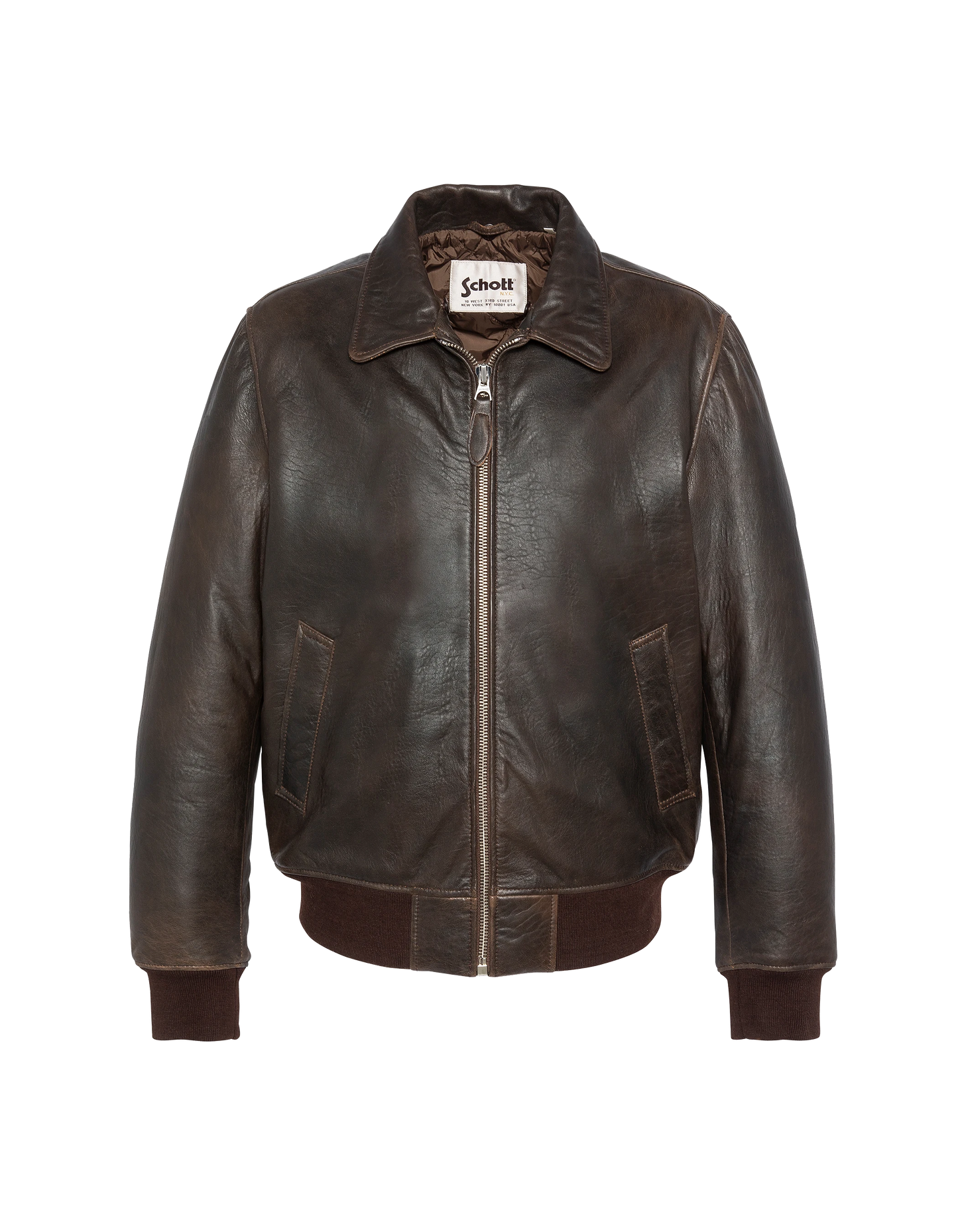 Chaqueta marrón aviadora, cuero de cordero