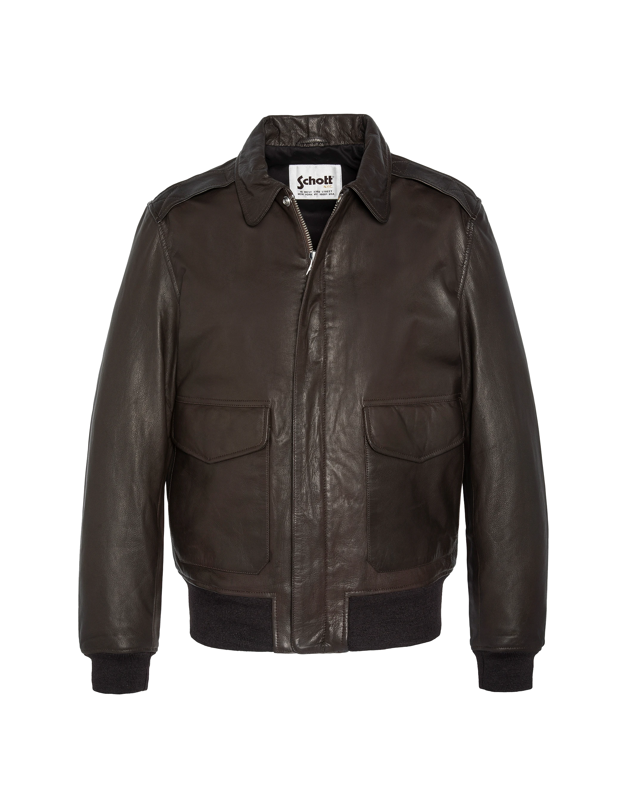 Type A -2 brown pilot jacket, goat leather - lcflyvint | Schott NYC® Type A -2 brown pilot jacket, goat leather - lcflyvint | Schott NYC®