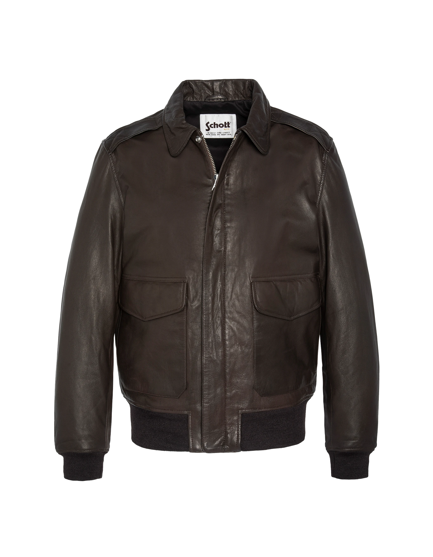 Type A-2 brown pilot jacket, goat leather