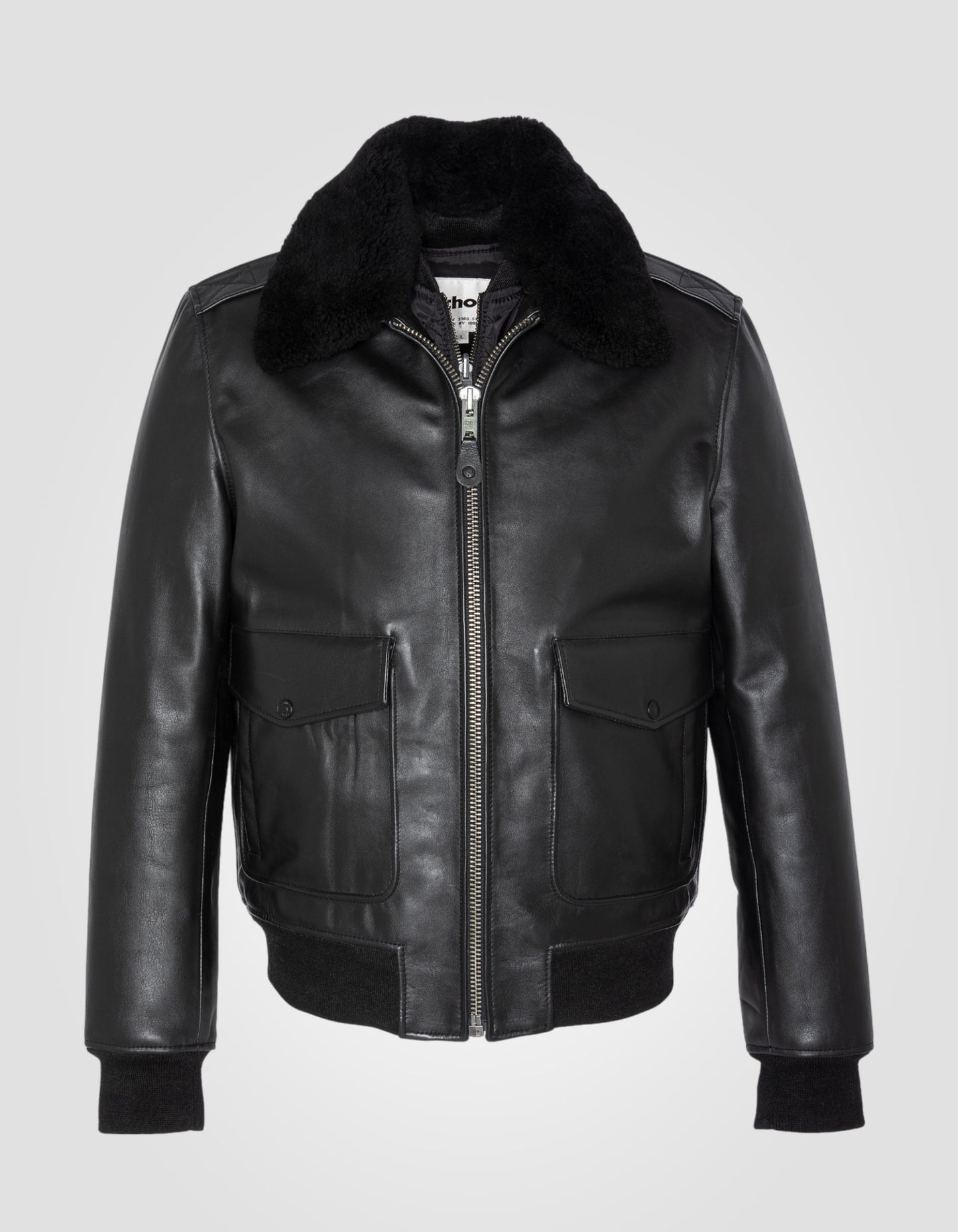 Blouson pilote type A-2, cuir de vachette