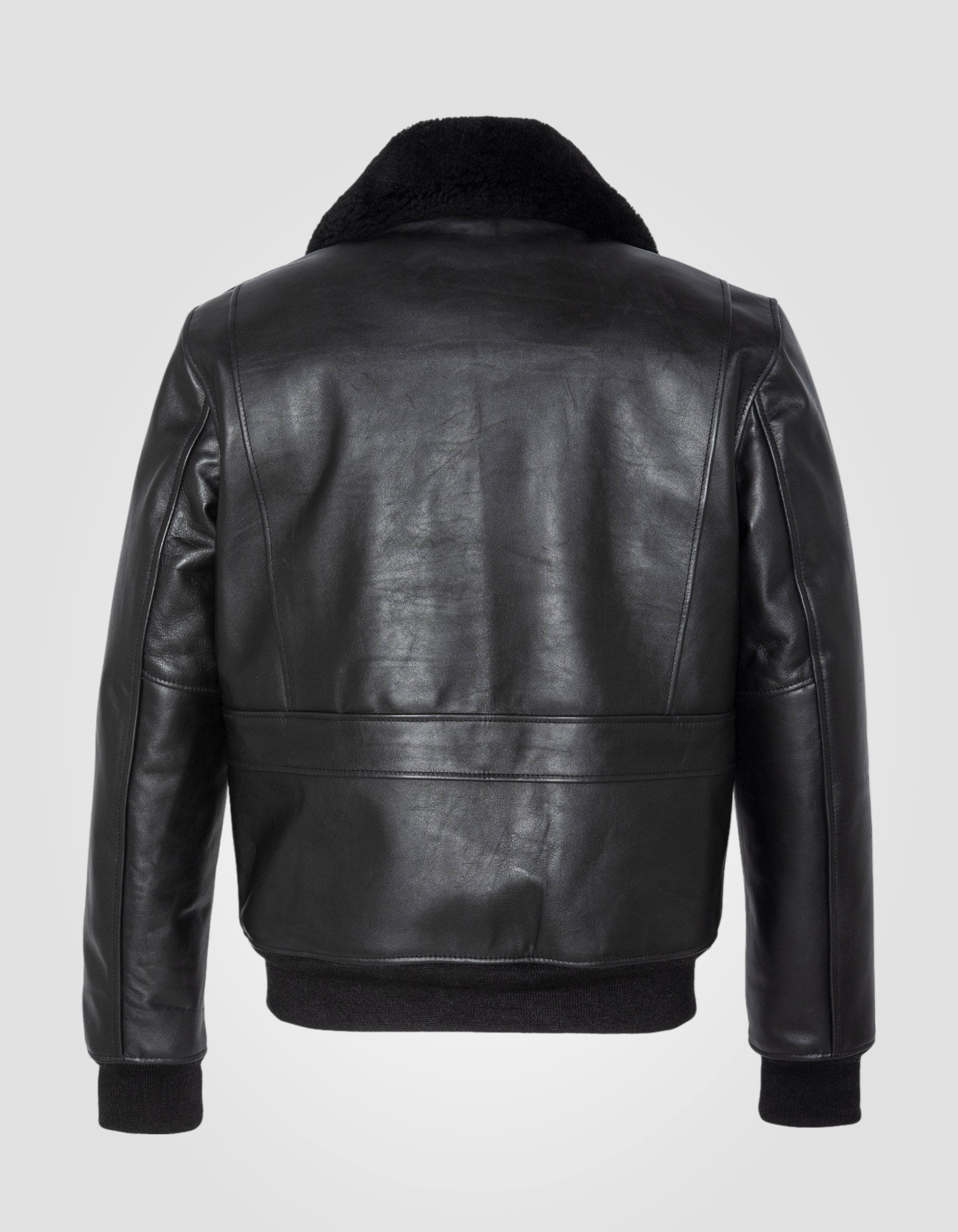 Schwarze A-2-Pilotjacke mit abnehmbar-13