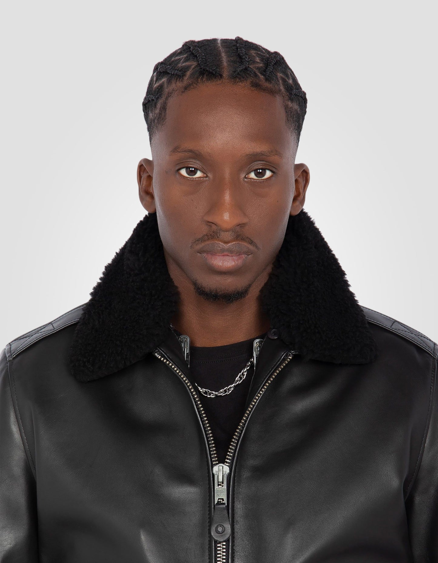 Blouson pilote type A-2, cuir de vachette