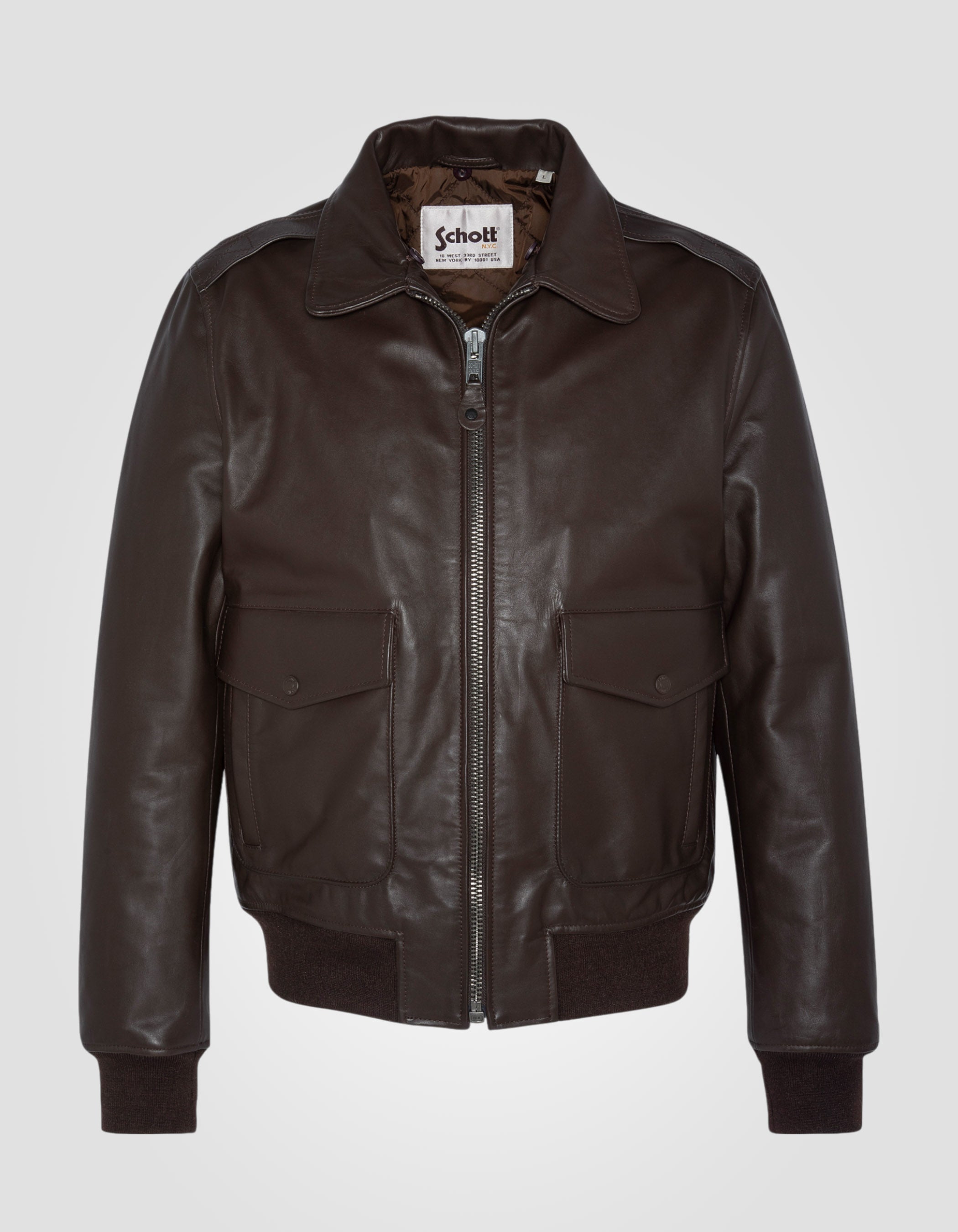 Blouson pilote type A-2 marron, cuir de vachette LCFLYW22X