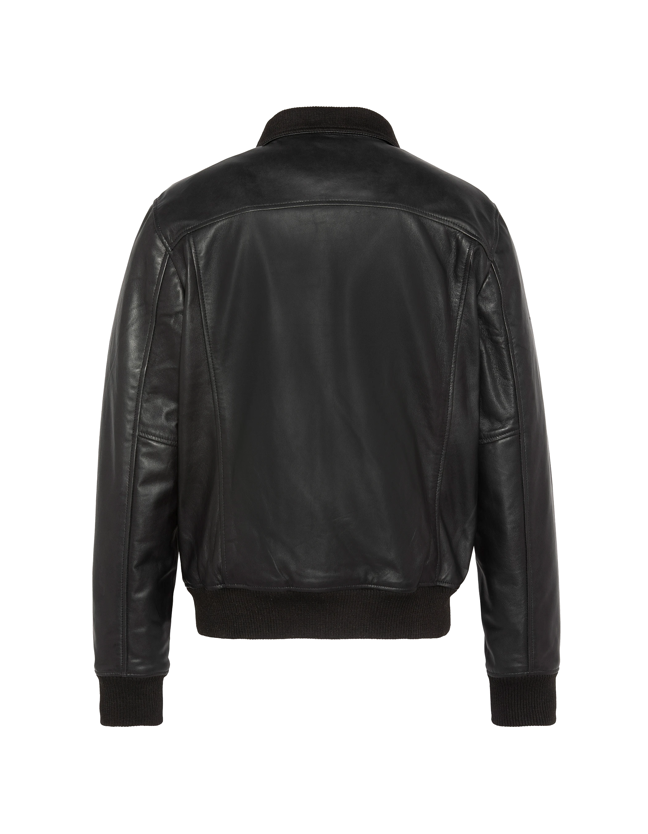 Blouson rétro full black, cuir d'agneau-7