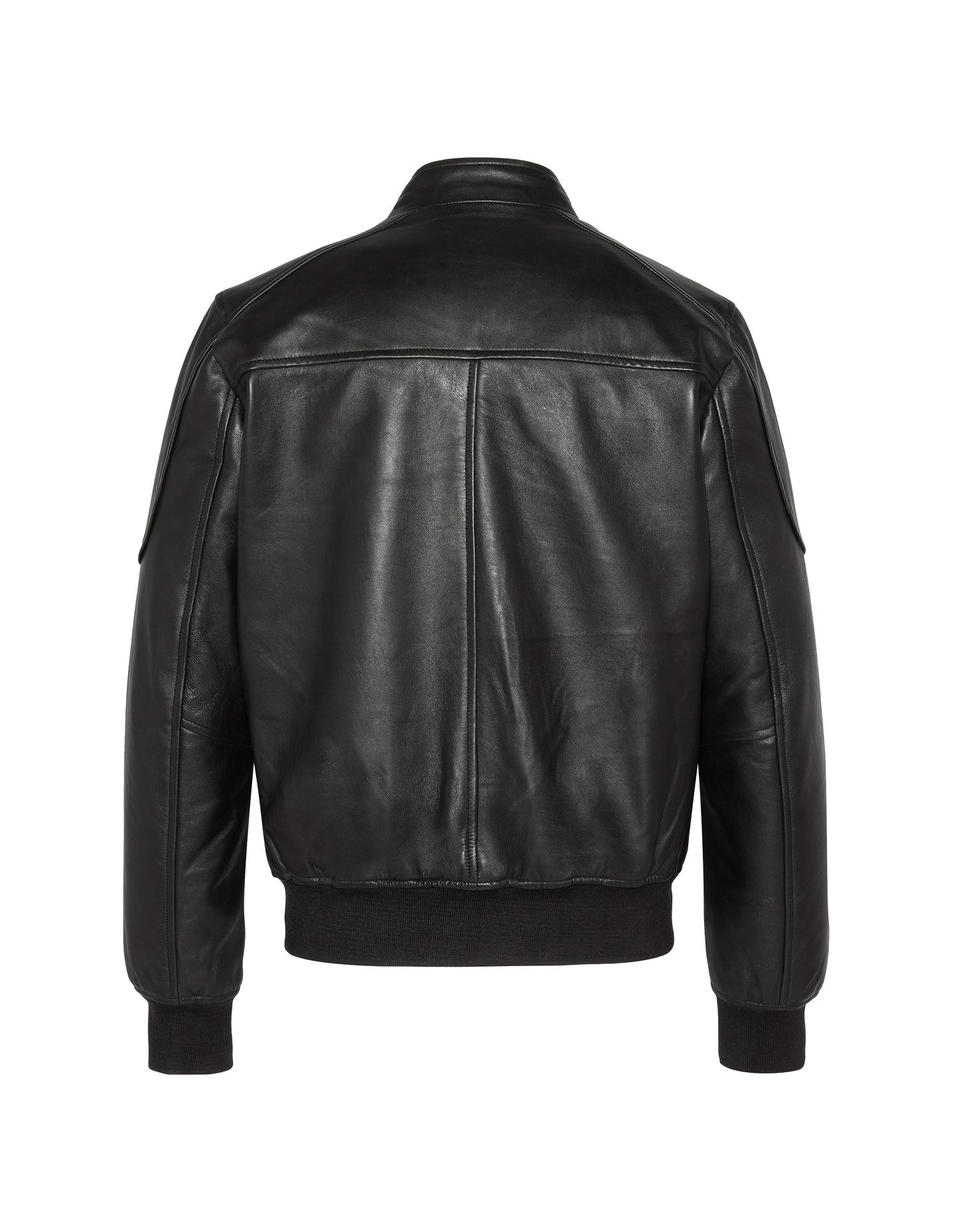 Giacca per motociclisti neri multipoche, pelle di agnello