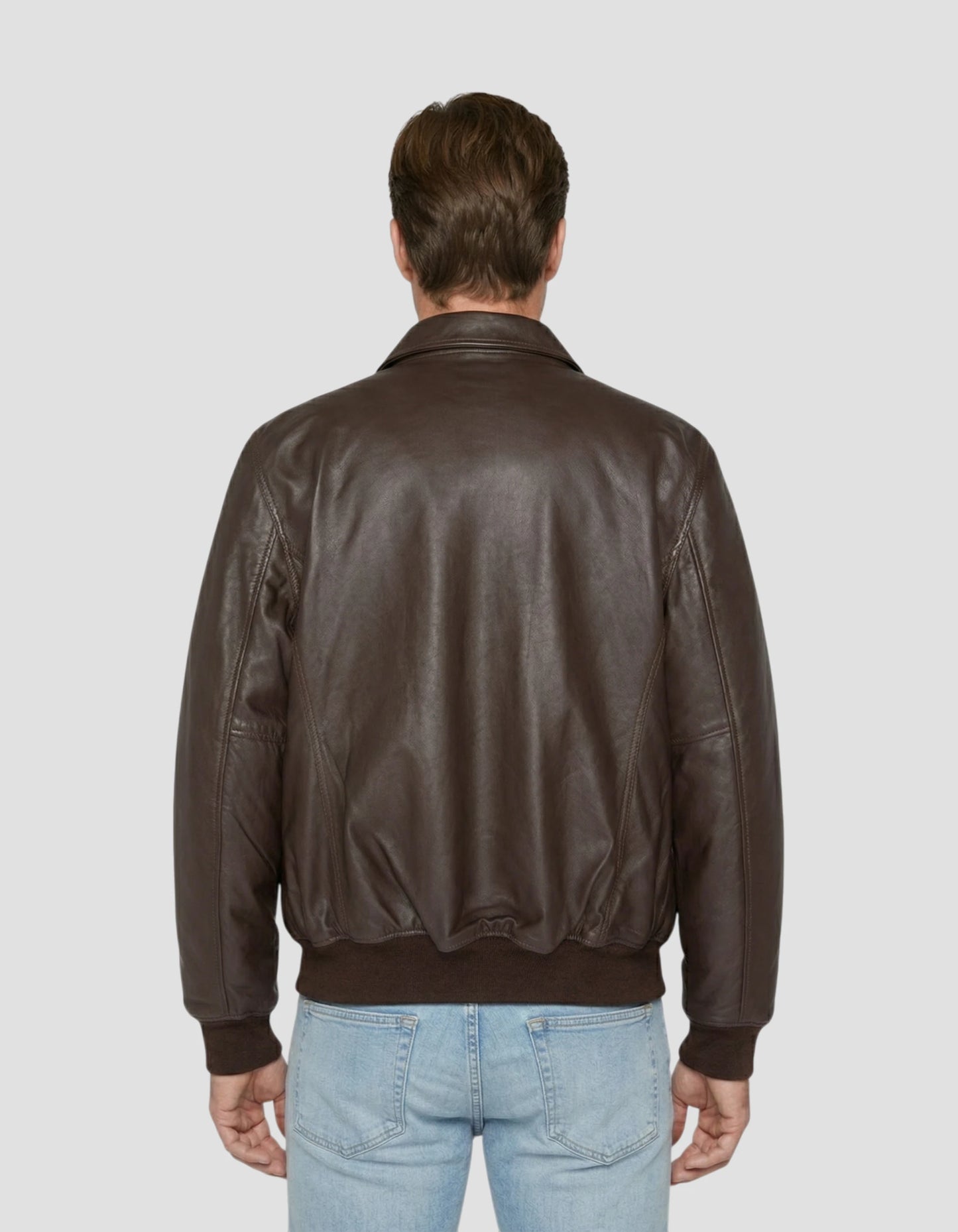 CWU brown jacket, lambskin leather